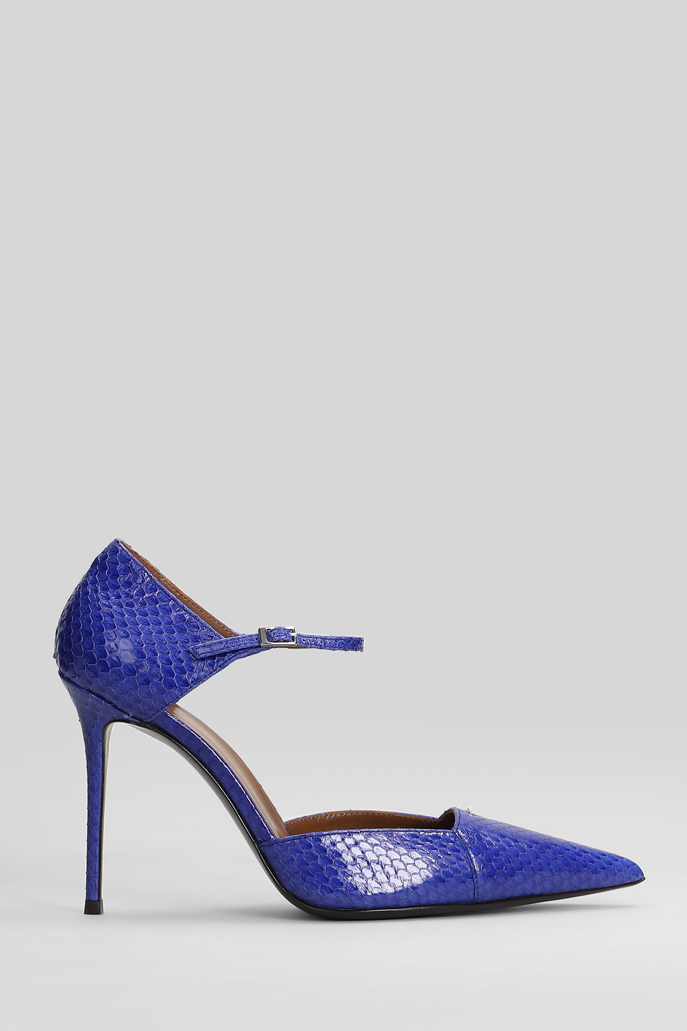 Giuseppe Zanotti Raquel D Orsay 105 Pumps In Blue Leather In Blue