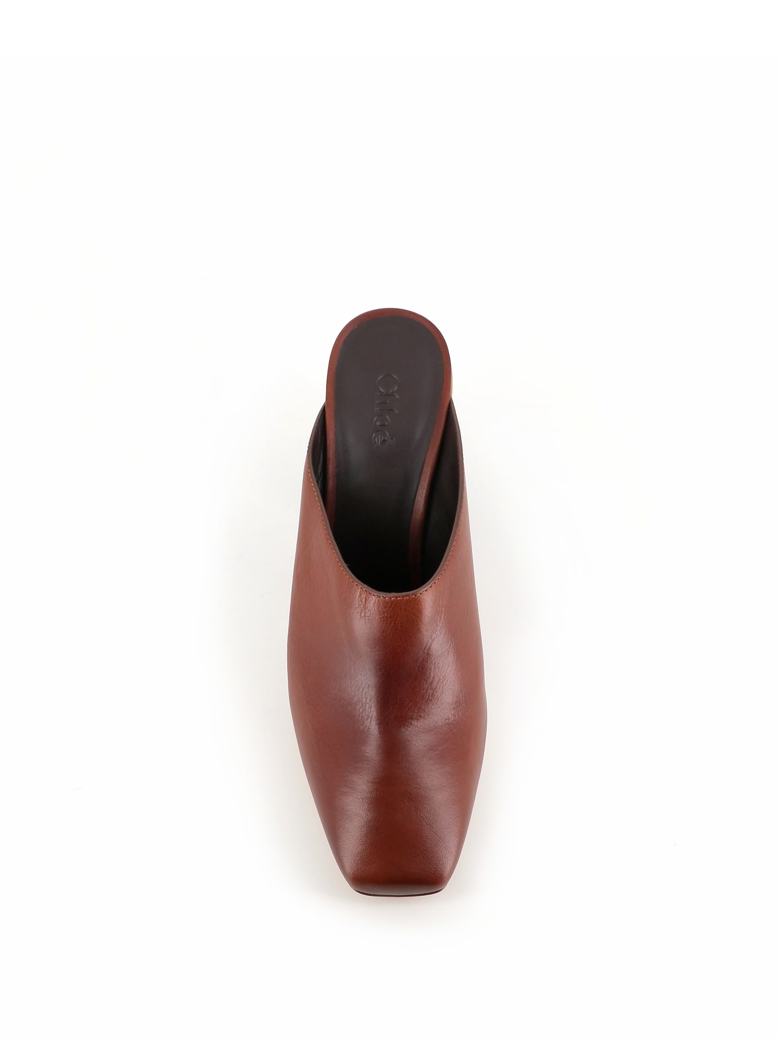 Shop Chloé Sabot Ambre In Brown