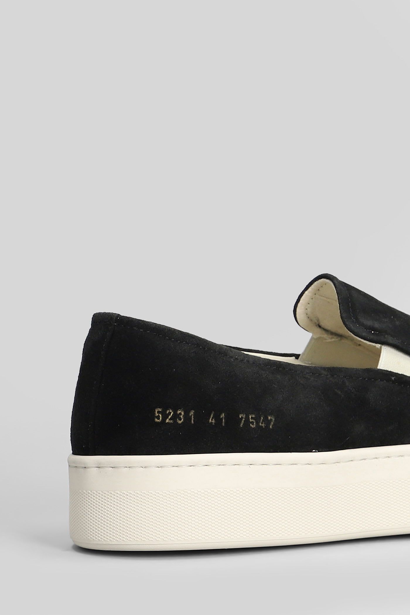 Common Projects Suede Slip-on Sneakers In Black