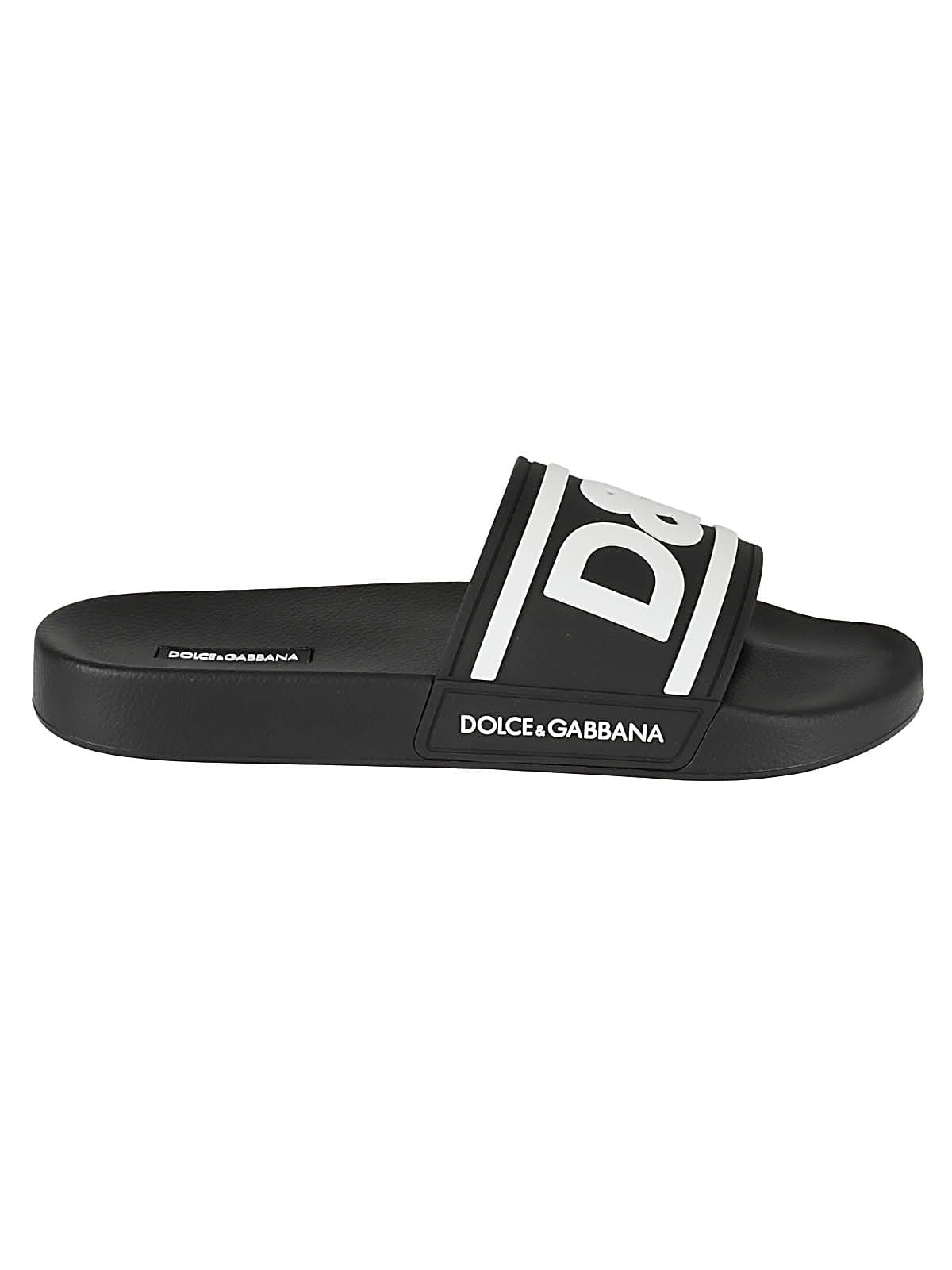 Dolce & Gabbana Logo Embossed Sliders