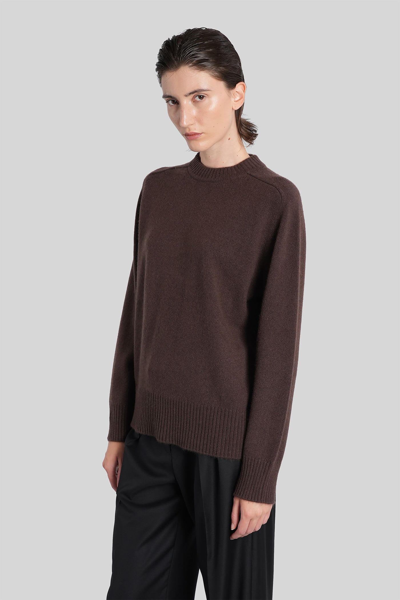 Loulou Studio Baltra Lds Knitwear In Brown Cashmere In Brown
