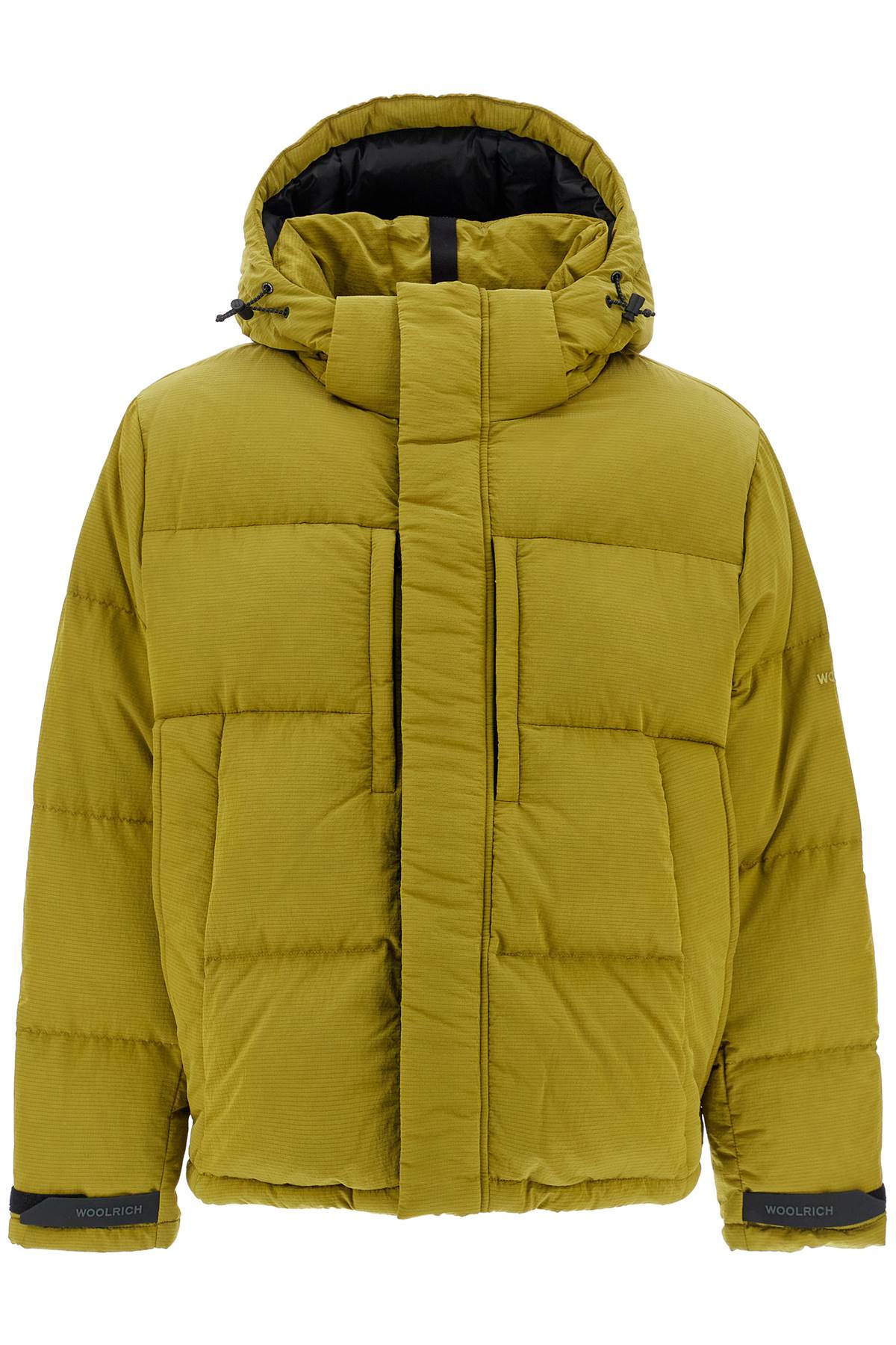 Shop Woolrich Short Ripstop Olmetex Down In Citron (green)