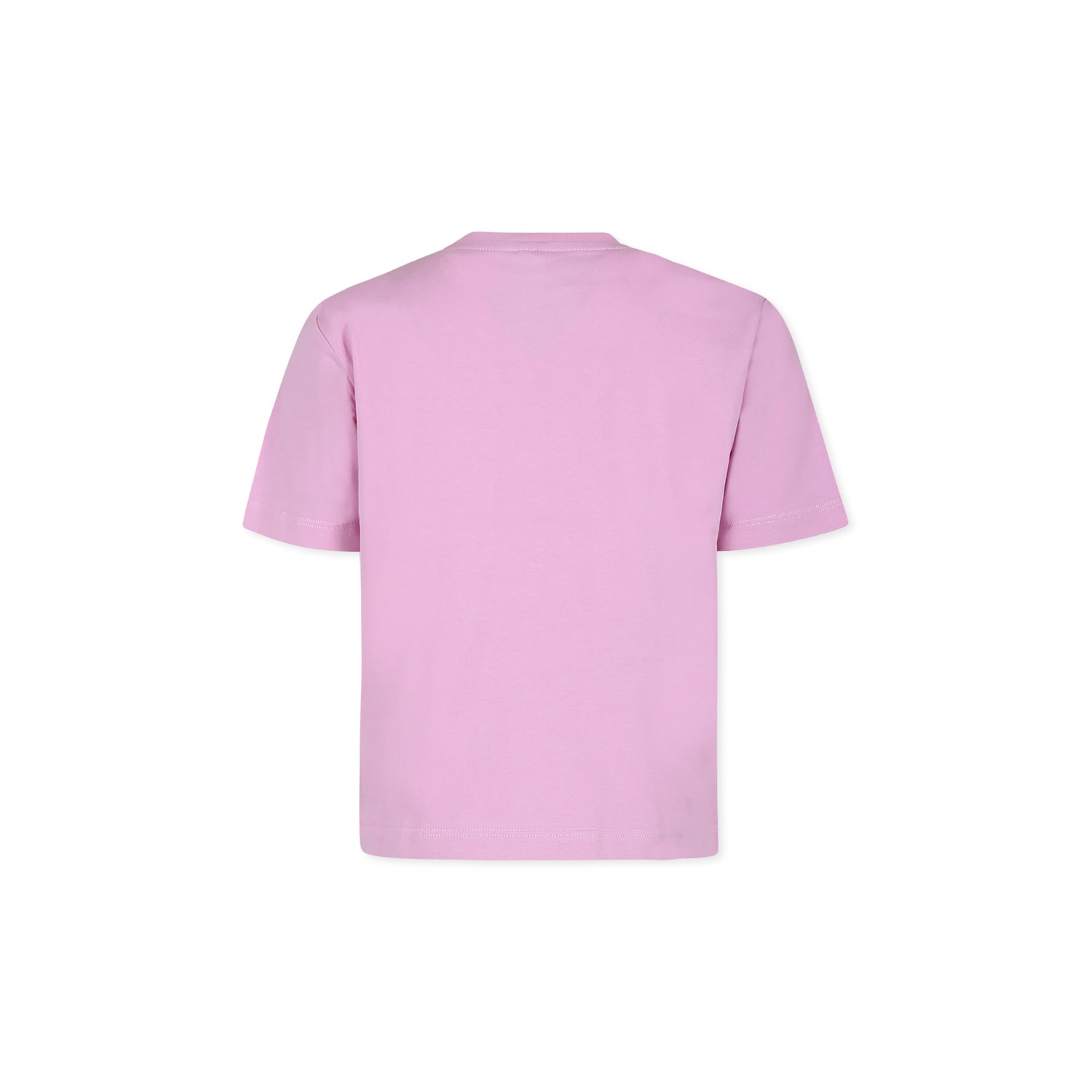 Shop Stella Mccartney Pink T-shirt For Girl With Logo