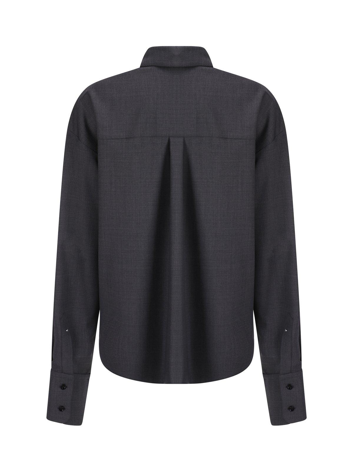 Shop Sportmax Mappa Oversized Shirt In Grigio