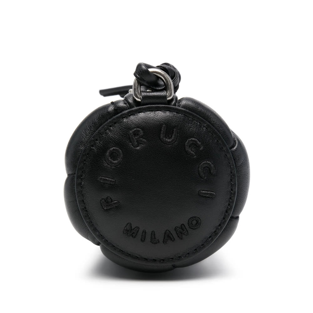 Fiorucci Black Lamb Ovis Aries Aries Shoulder Bag In Black