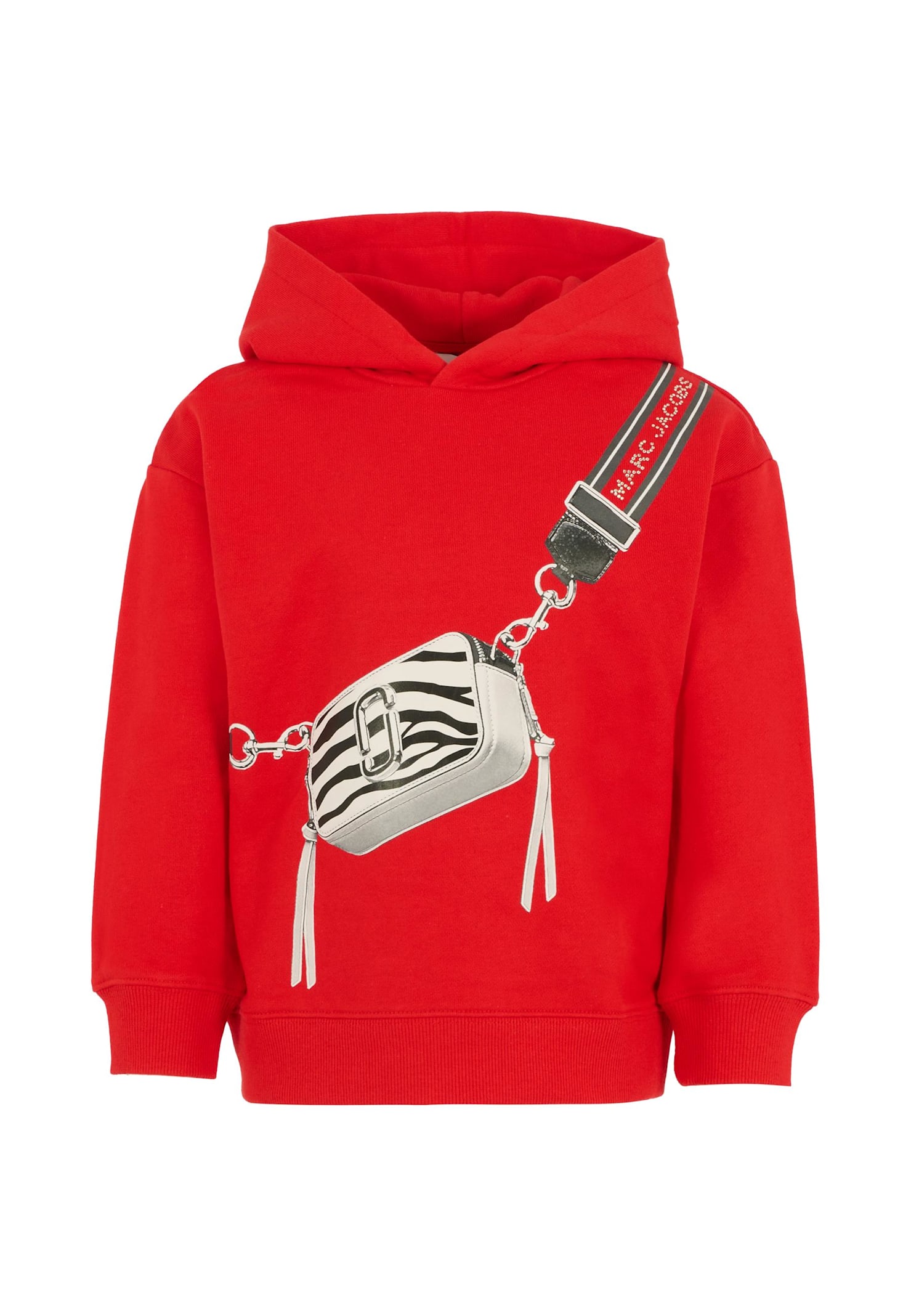 Marc Jacobs Kids' Red Sweatshirt For Girl With Bag Print