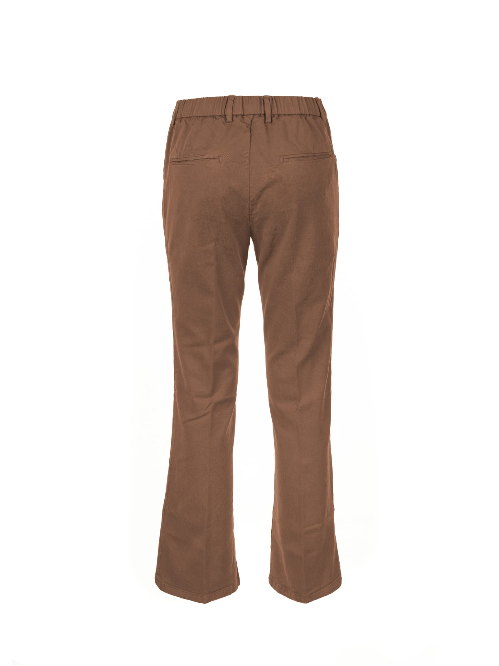 Shop Myths Womens Brown Flared Trousers In Bruciato