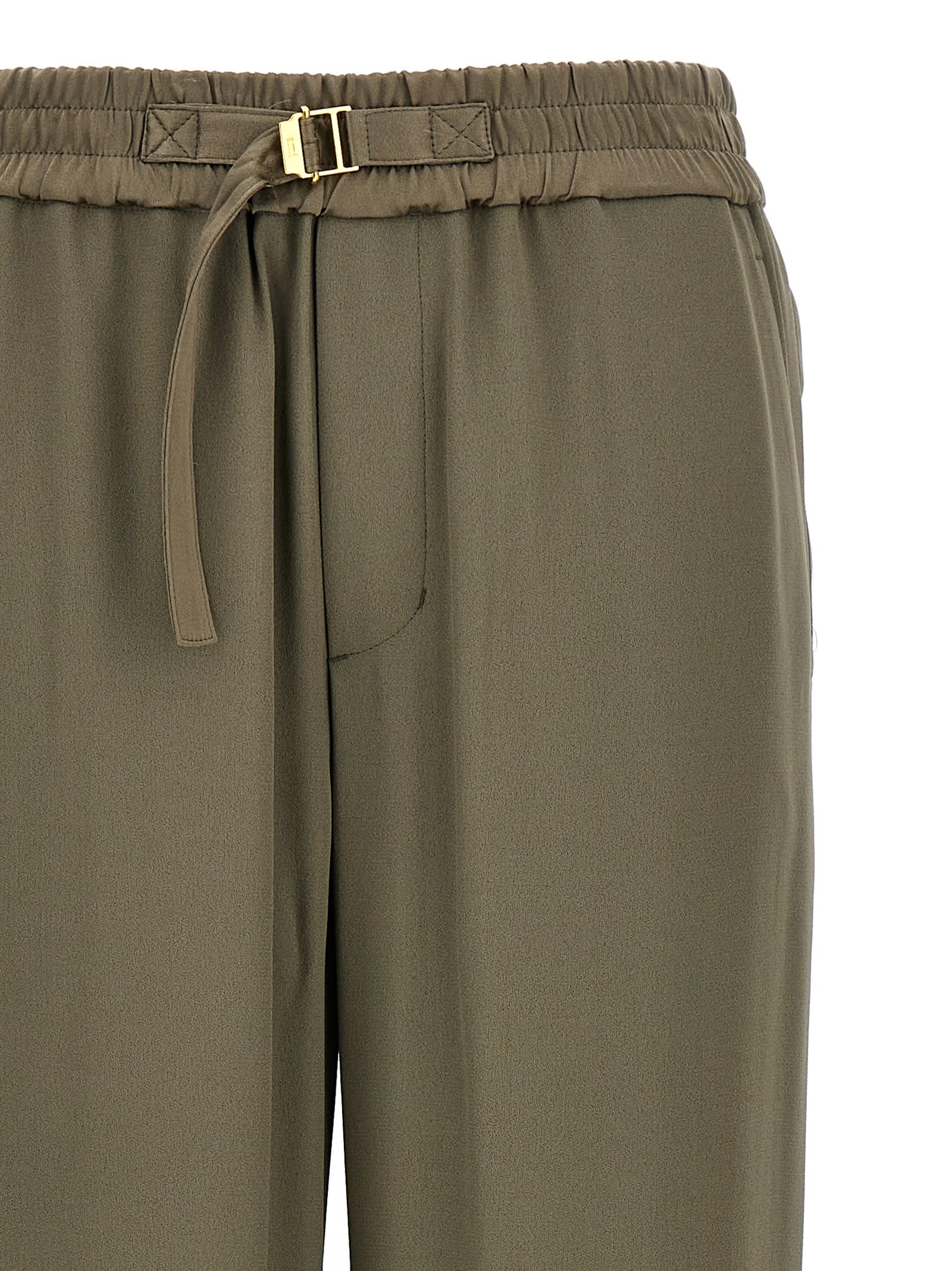 Ami Alexandre Mattiussi Elasticated Trousers In Beige