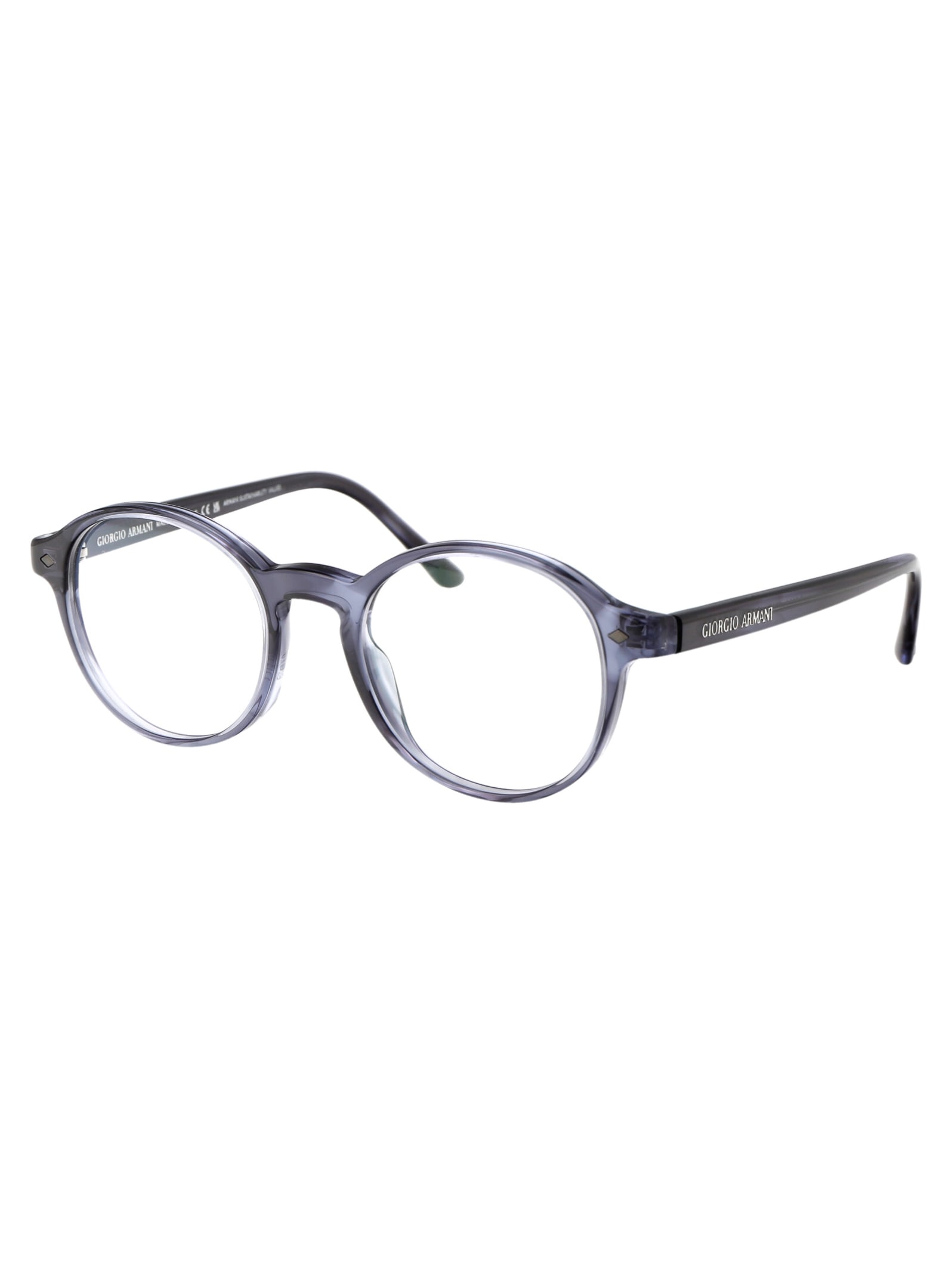 Shop Giorgio Armani 0ar7004 Glasses In 5986 Striped Blue