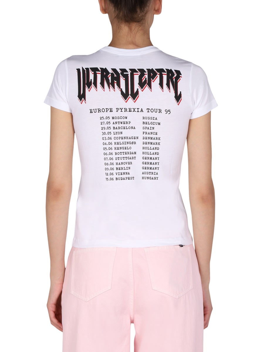 Shop Raf Simons Logo Print T-shirt In White