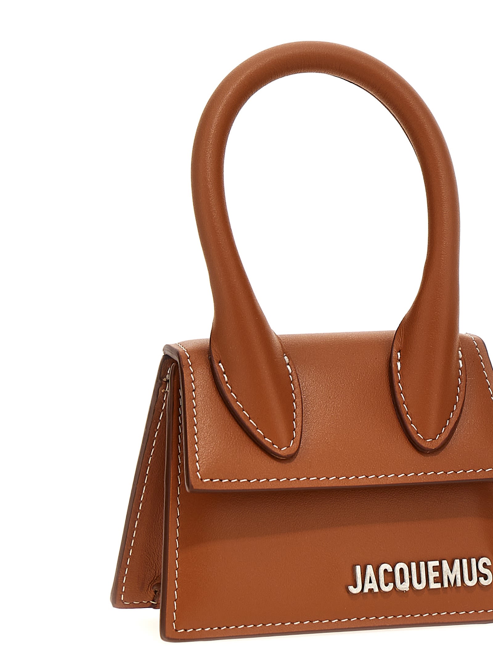 Shop Jacquemus Le Chiquito Homme Mini Handbag In Brown