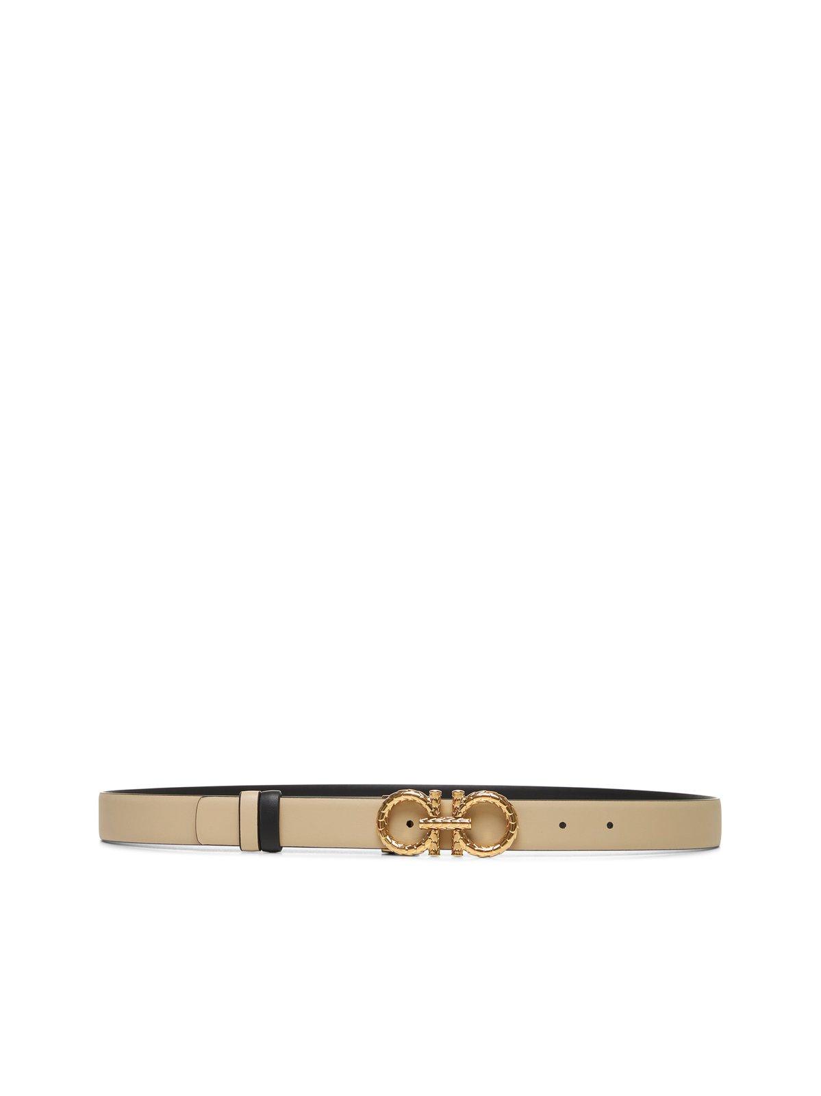 Ferragamo Black Reversible Gancini Belt