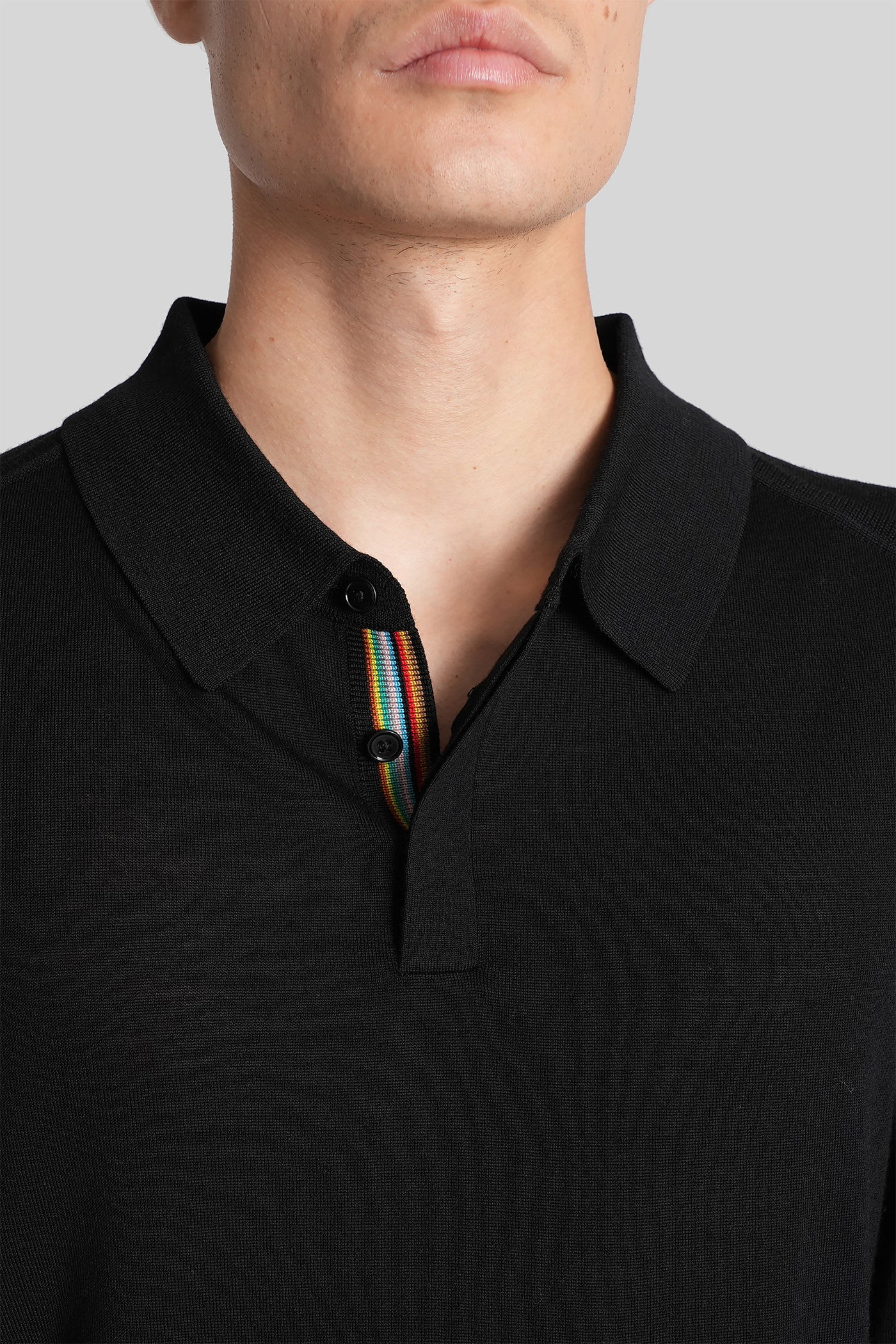 Paul Smith Polo In Black Wool In Black