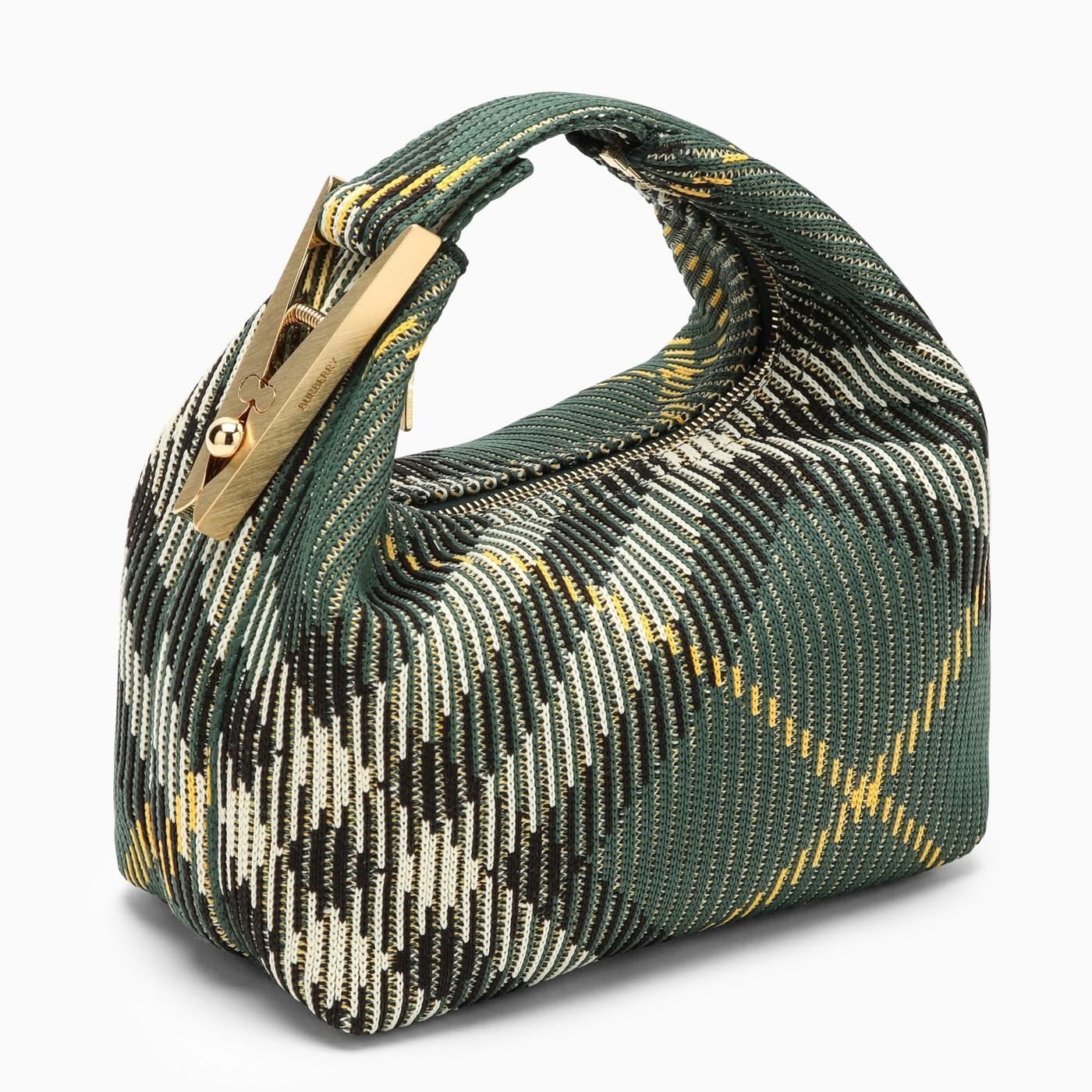 Shop Burberry Peg Mini Green Duffle Bag