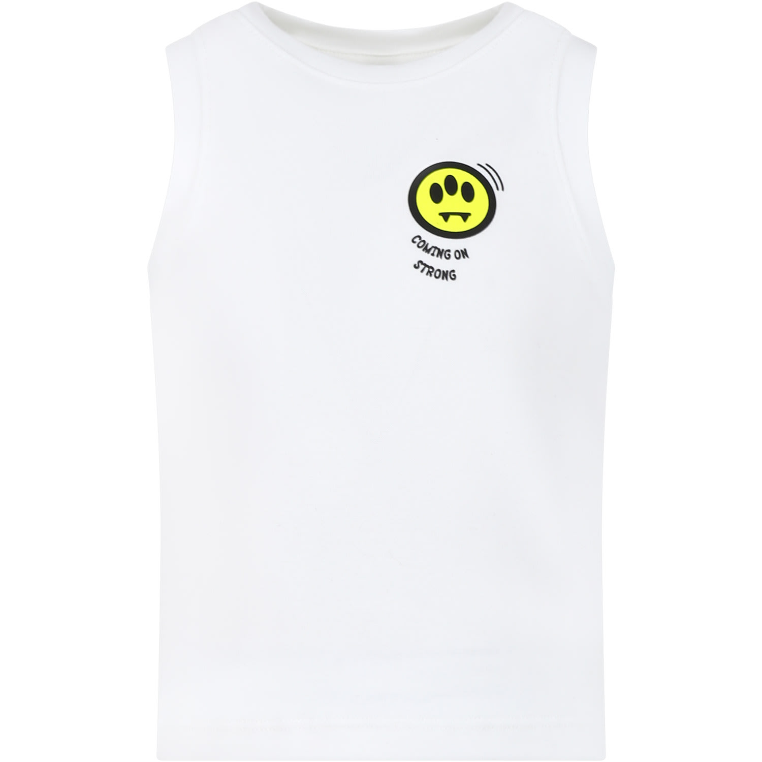 Barrow Kids' White Tank Top For Girl With Logo