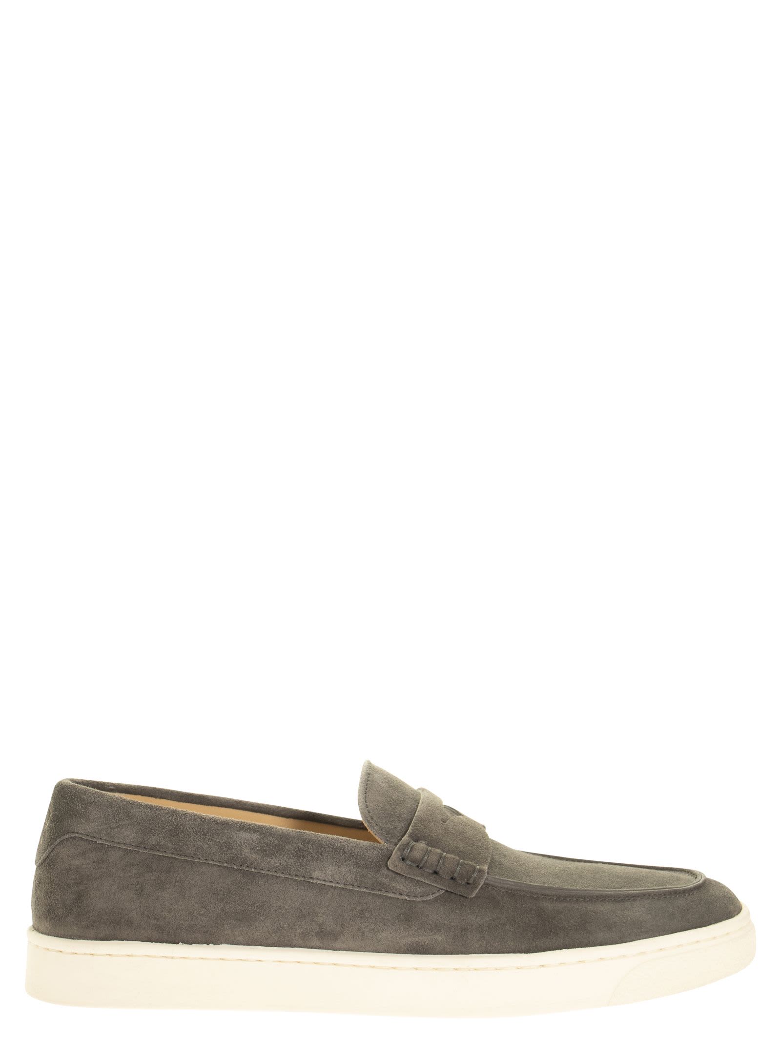 Brunello Cucinelli Suede Loafer With Latex Sole