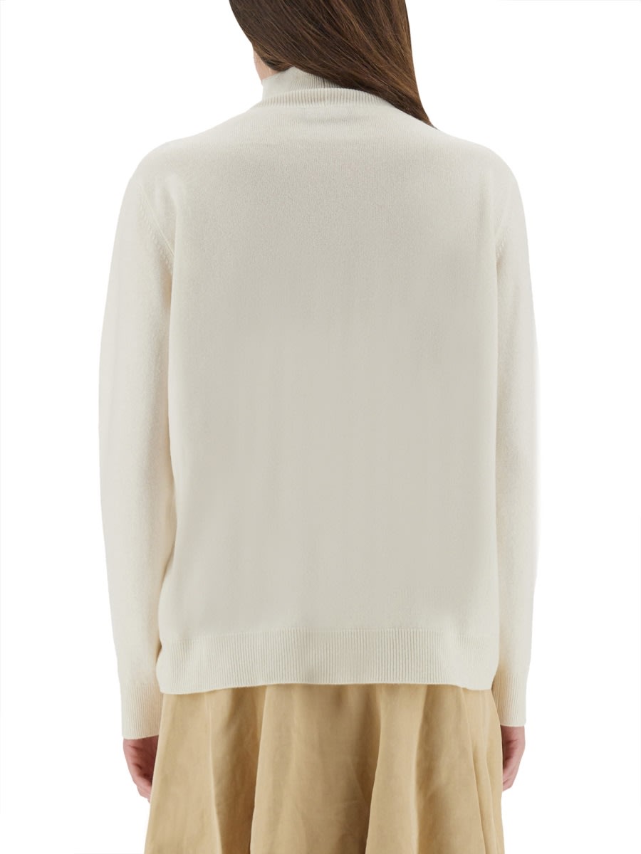 Fabiana Filippi White Virgin Wool Silk Tops In Neutral