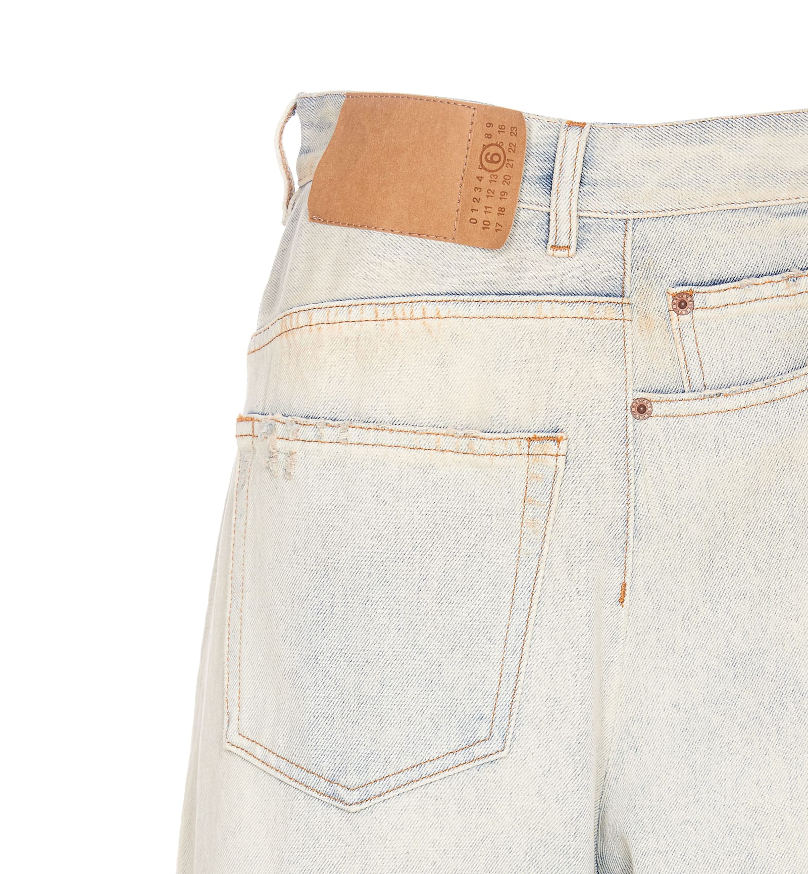 Mm6 Maison Margiela Denim Jeans In White