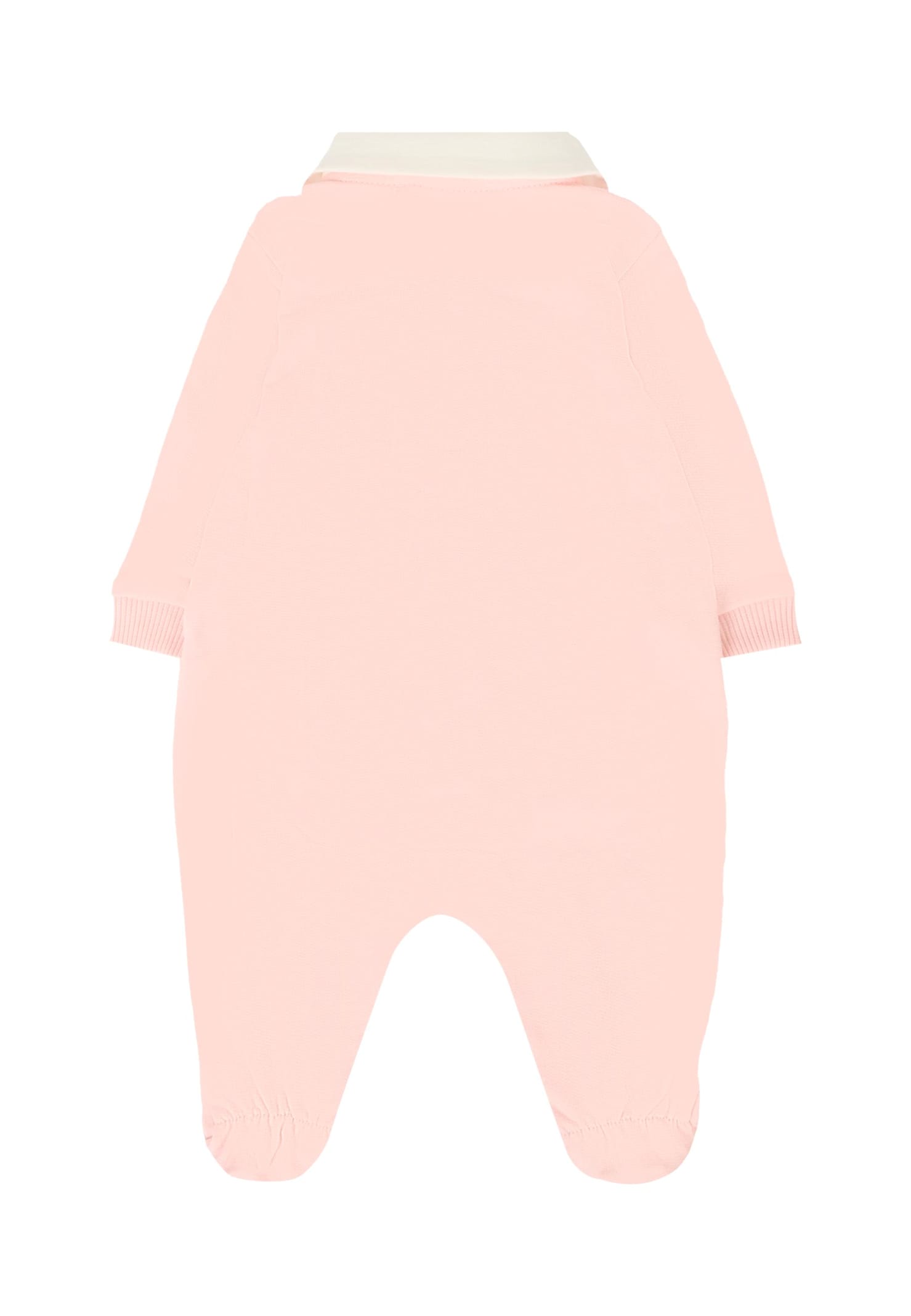 Moschino Pink Babygrow For Baby Girl With Teddy Bear In Pink