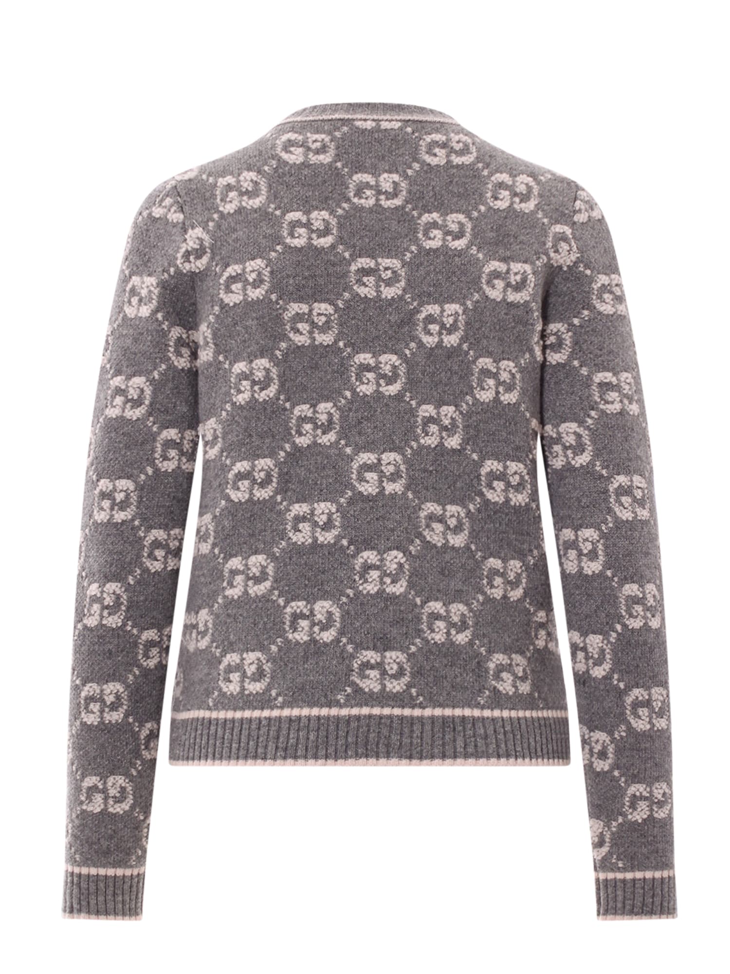 Shop Gucci Cardigan In Grey