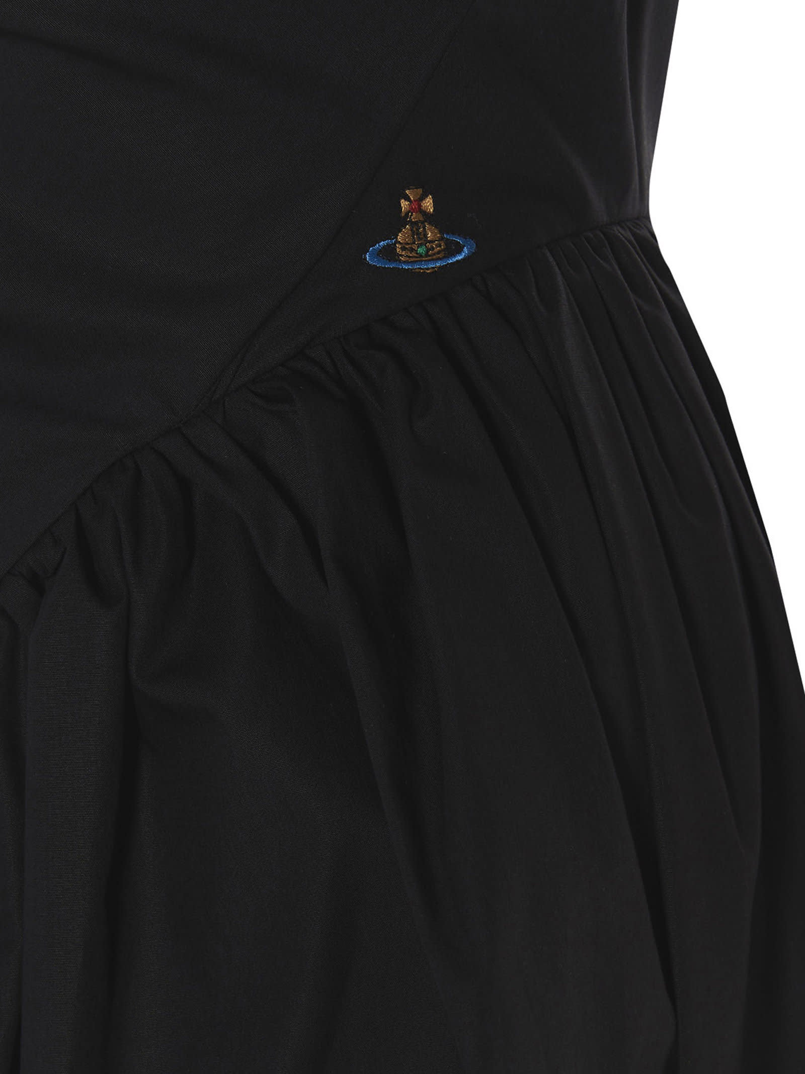 Vivienne Westwood Asymmetrical Midi Dress In Black