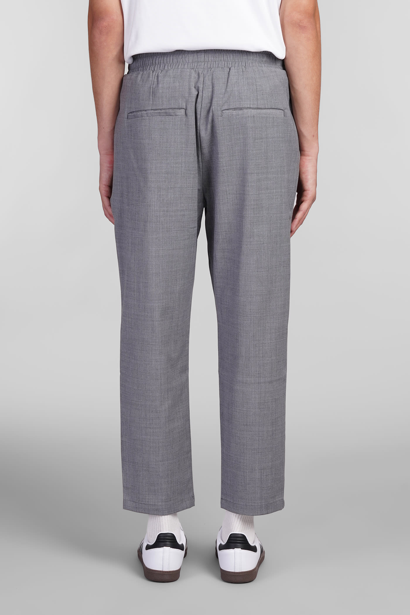 Shop Family First Milano Pants In Grey Polyester