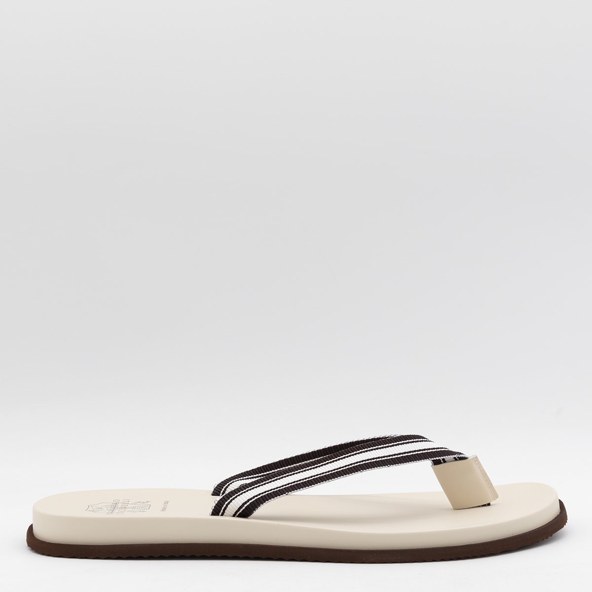 Light Beige And Brown Leather Sandals