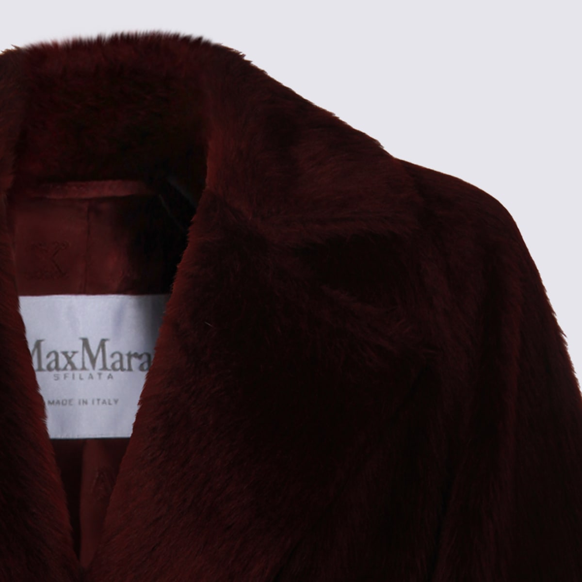 Max Mara Dark Red Wool Albata1234 Coat In Red