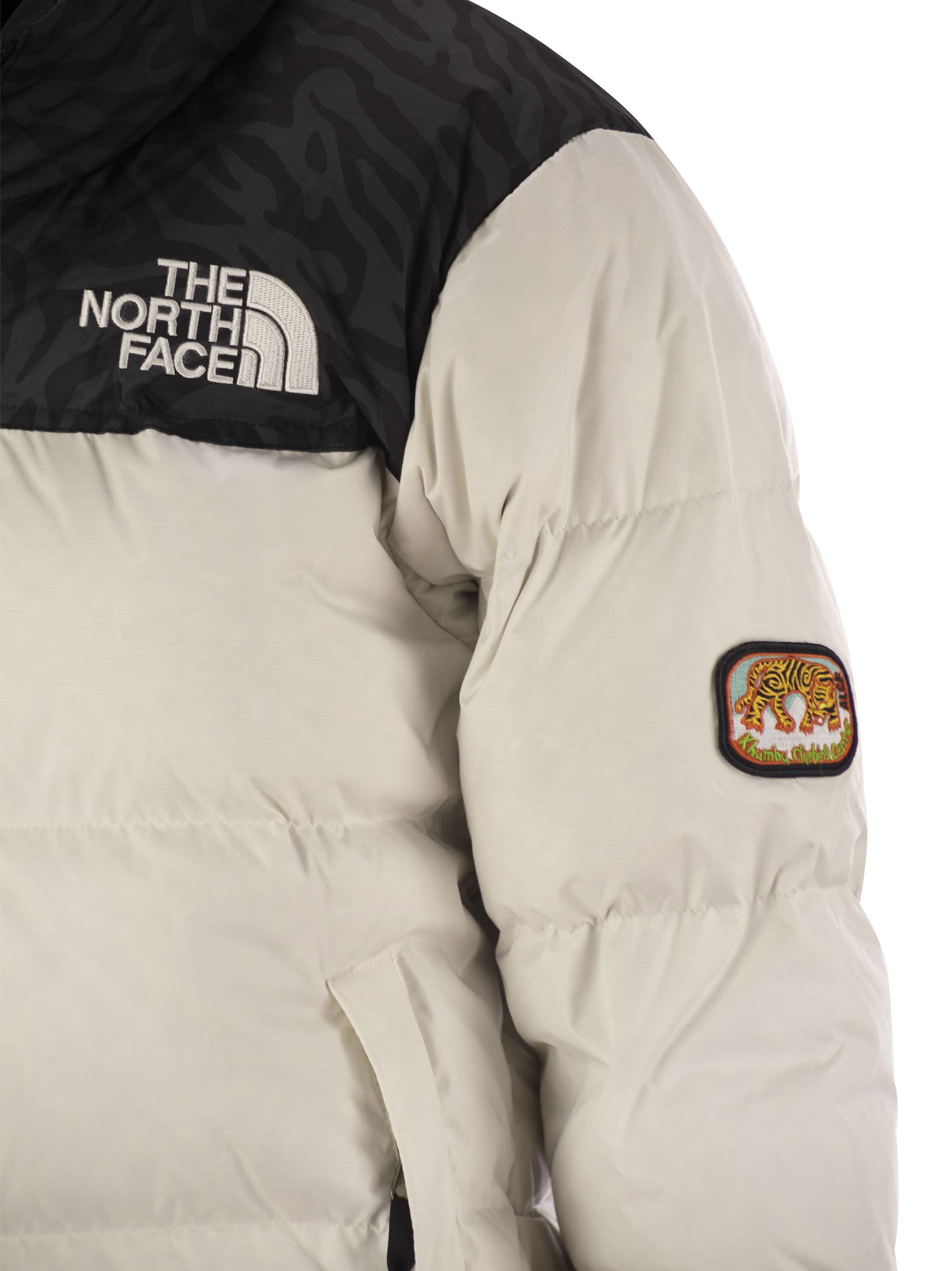 Shop The North Face Retro 1996 - Two-tone Down Jacket In White/black