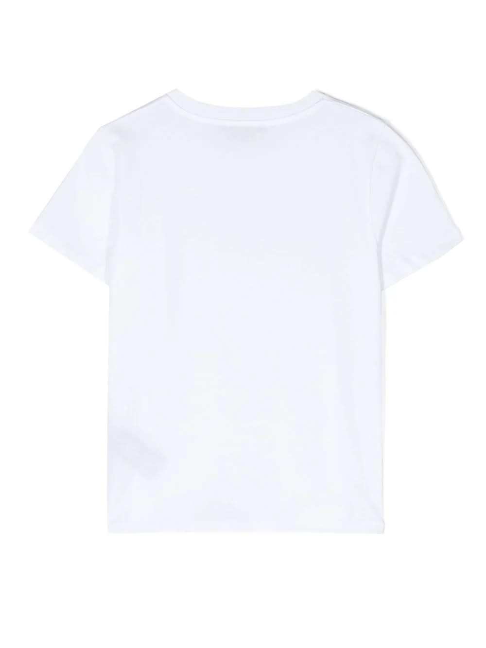 Shop Balmain White T-shirt With Silver Logo
