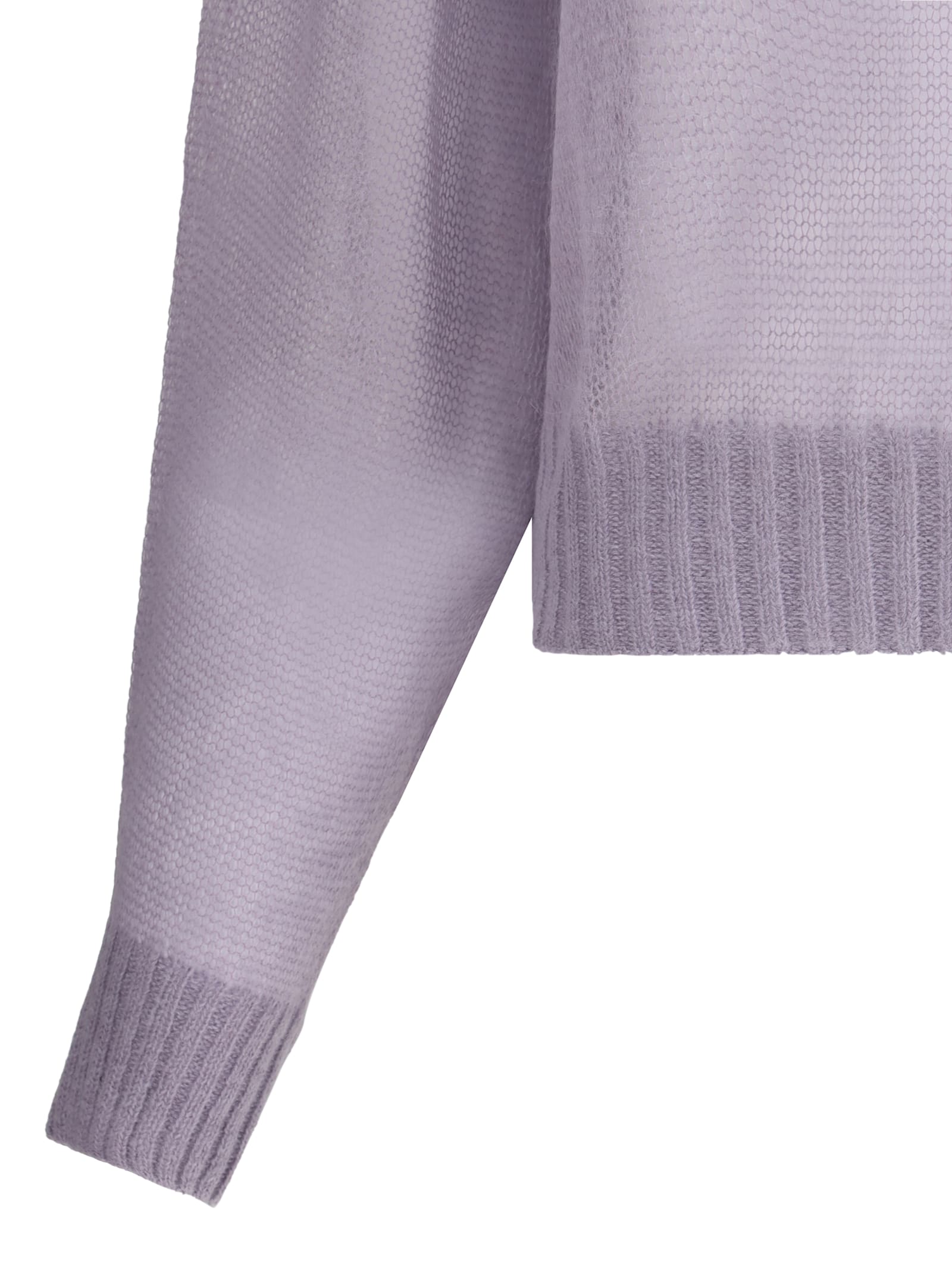 Brunello Cucinelli Wool Mohair Sweater In Purple