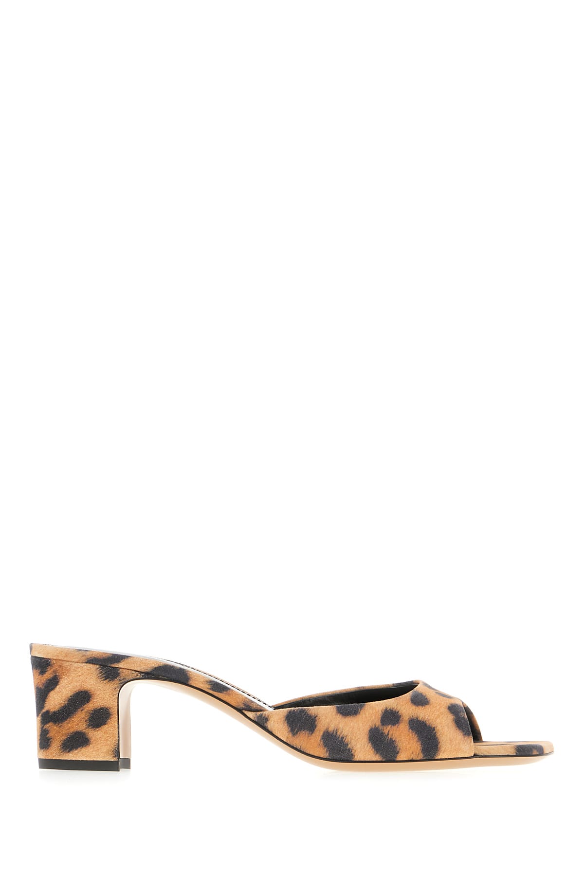 Shop Paris Texas Printed Fabric Mules In Natural Leopard