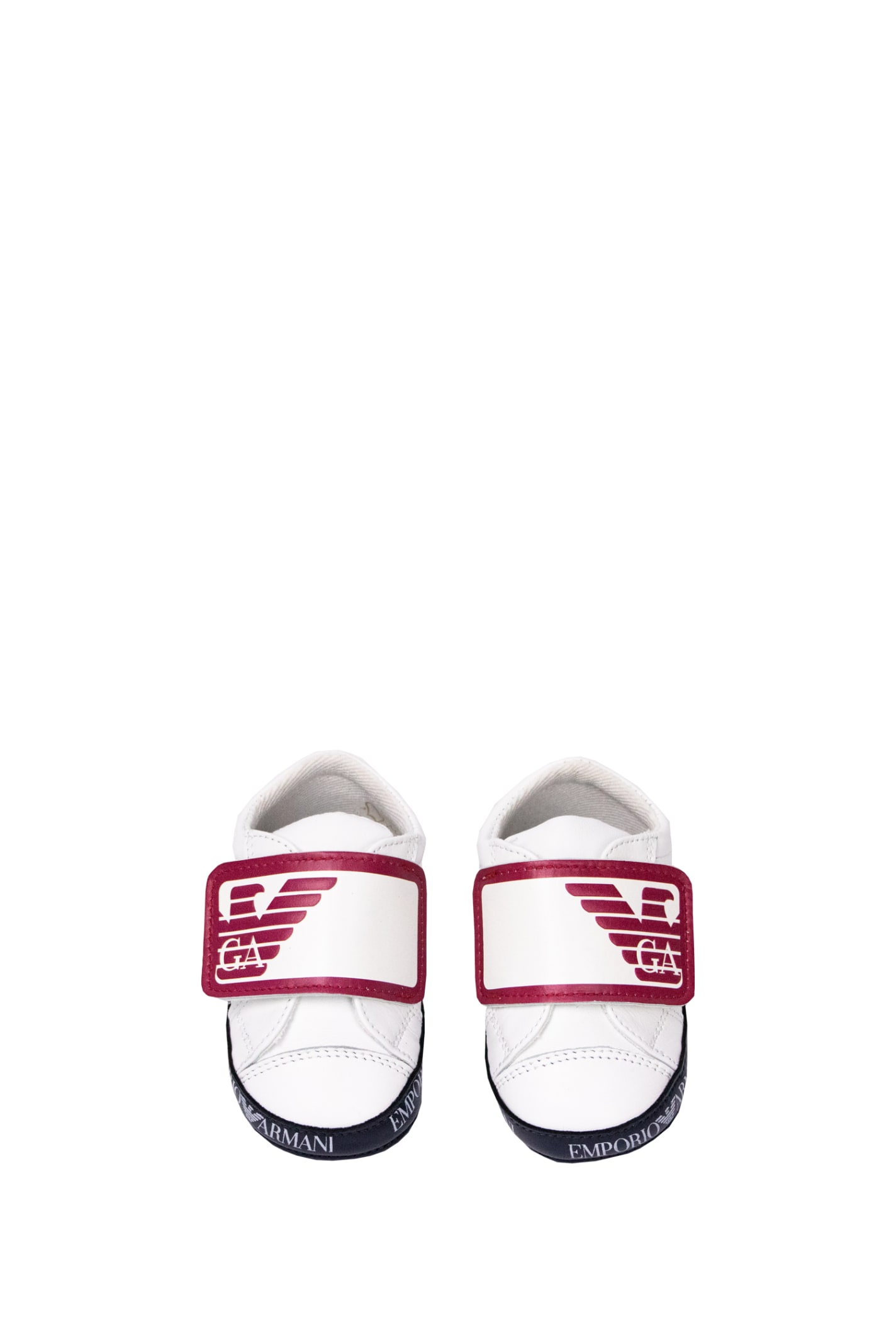 Shop Emporio Armani Cradle Sneakers In White