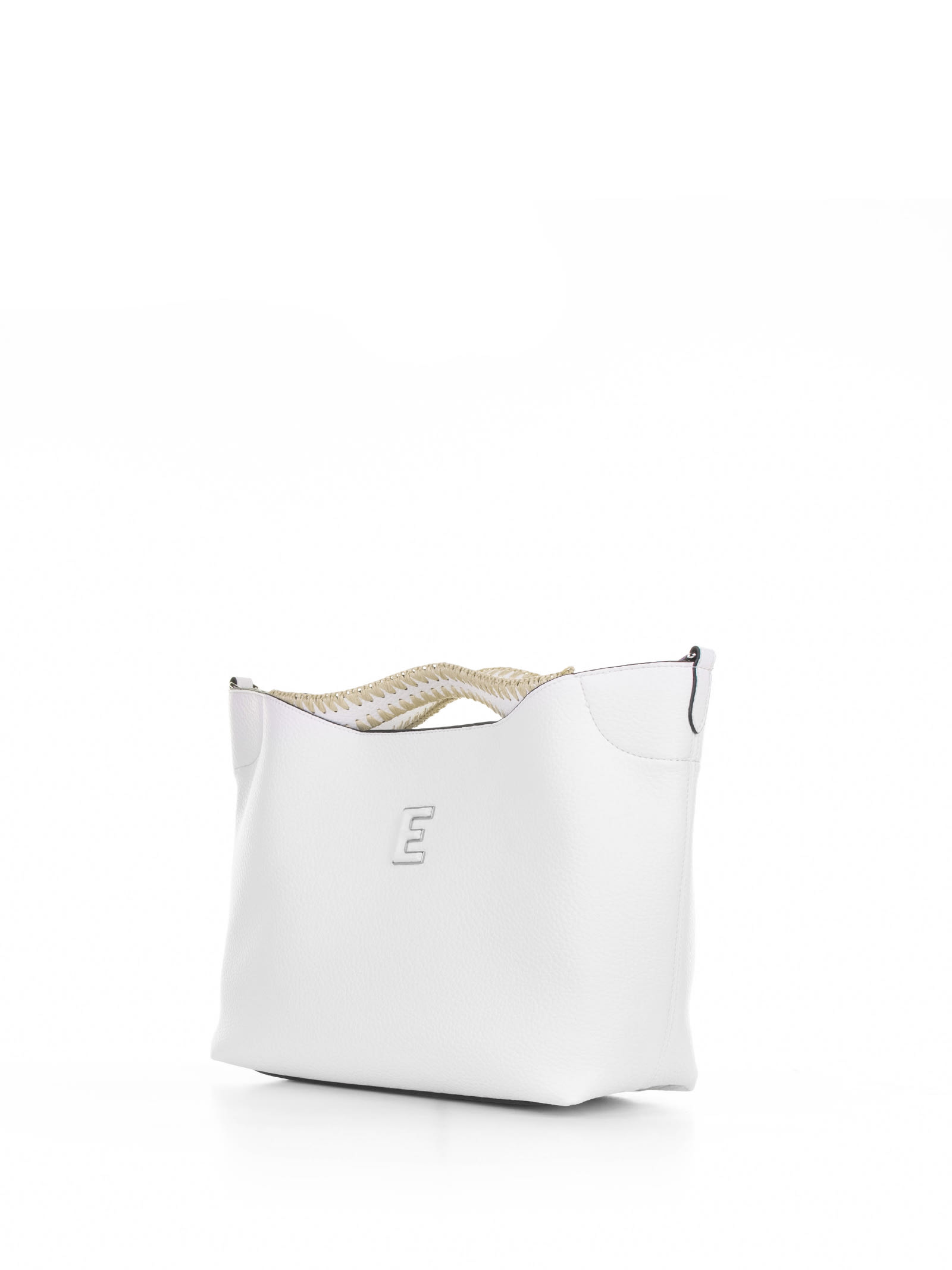 Shop Ermanno Scervino Rachele White Leather Handbag In Bianco
