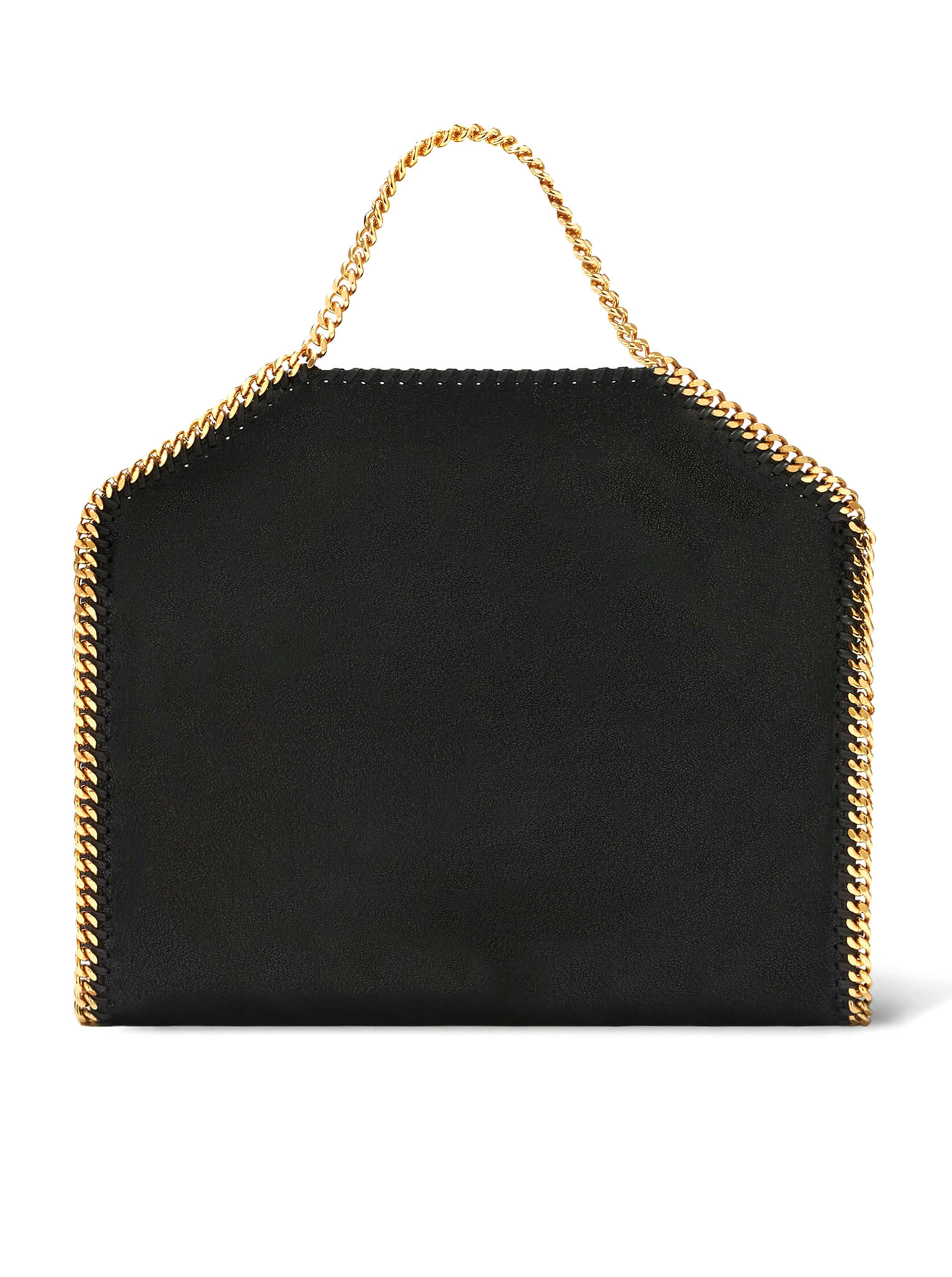 Shop Stella Mccartney 3chain Tote Eco Shaggy Deer W/gold Color Chain In Black