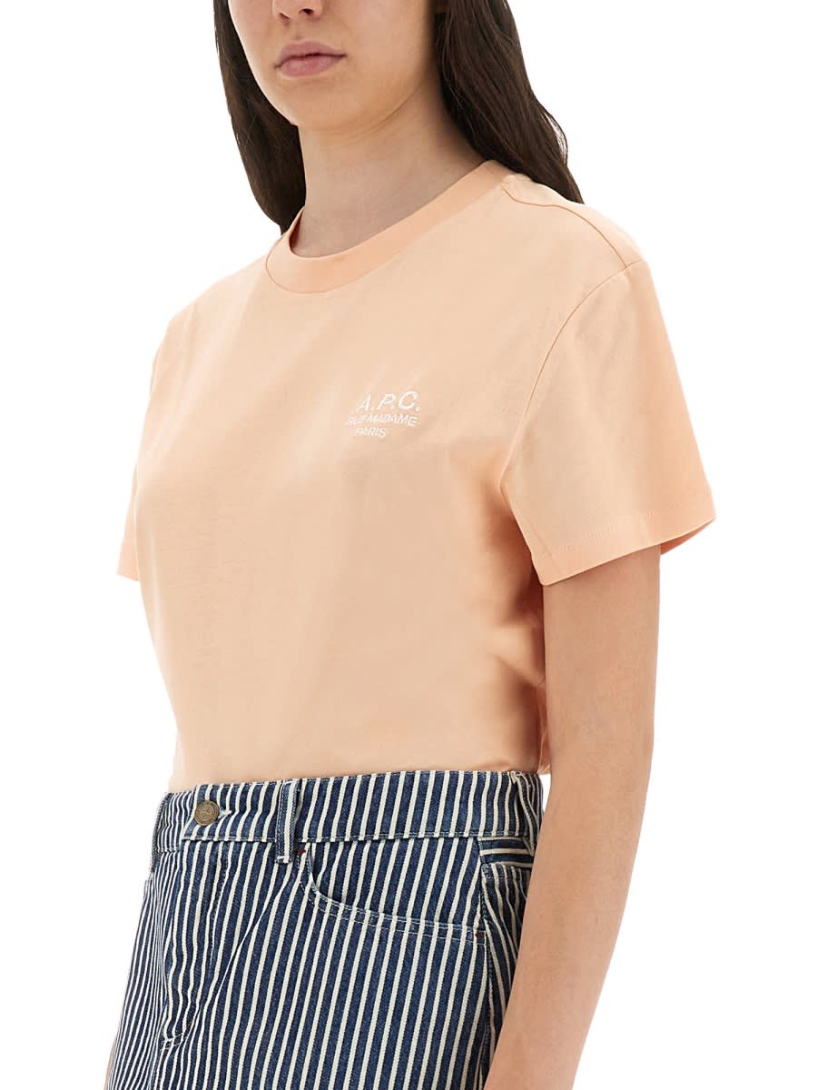 Apc Madame Gots Street T-shirt In Orange