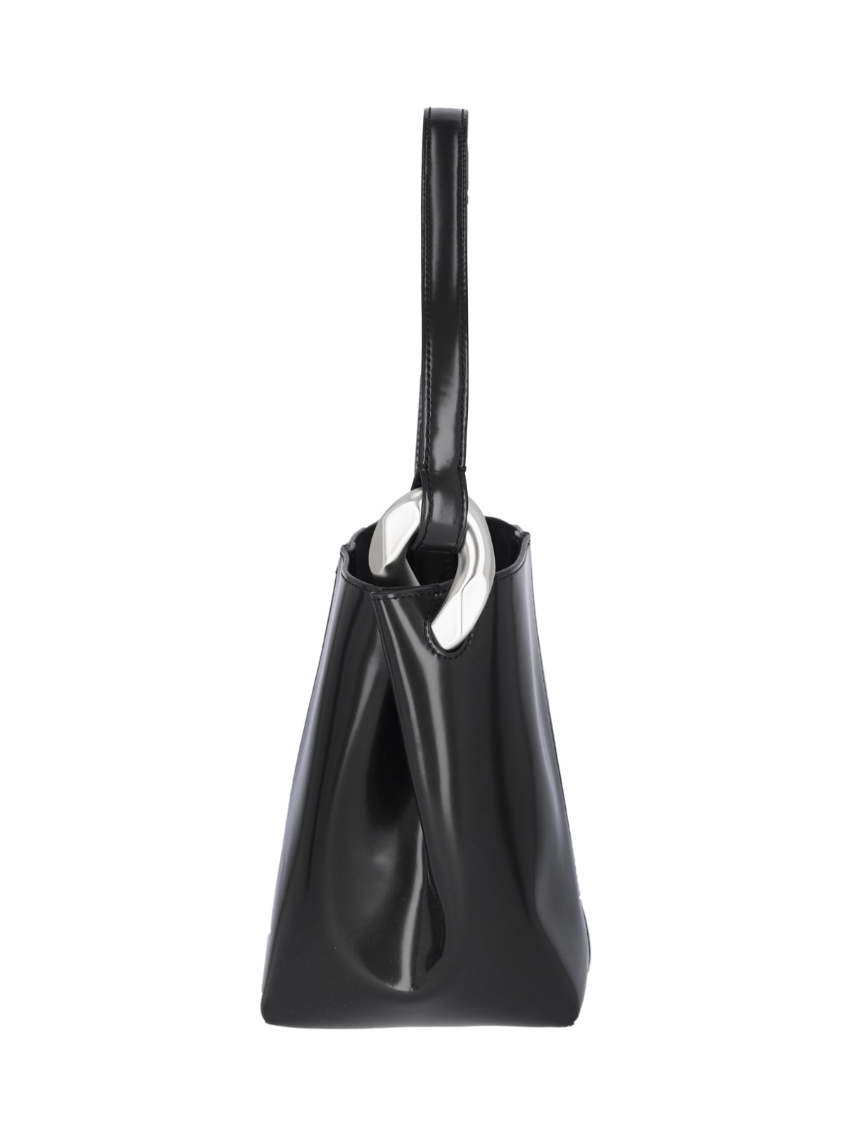 Shop Jw Anderson Corner Small Bucket Bag In Black