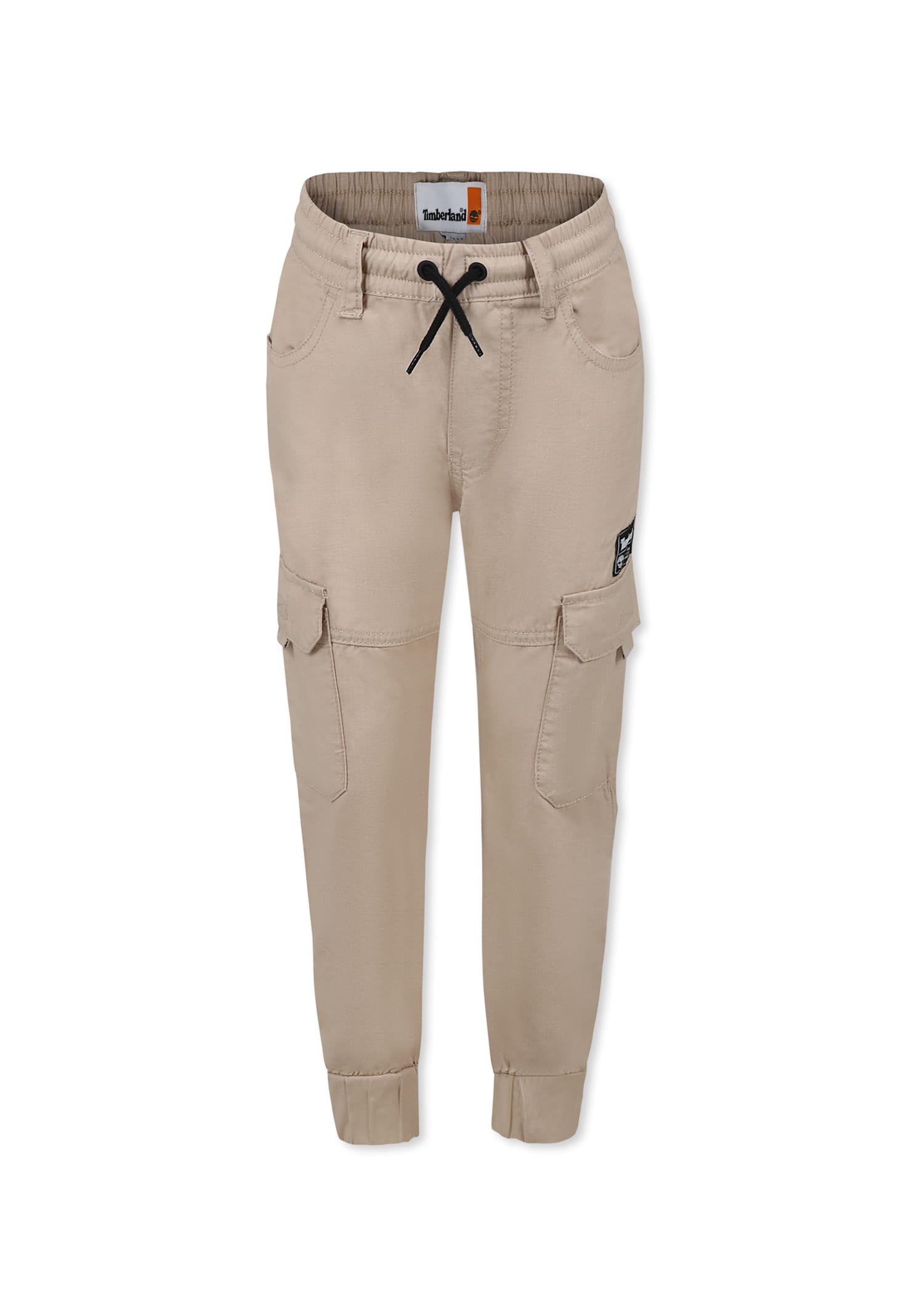 Timberland Beige Trousers For Boy With Logo In Beige