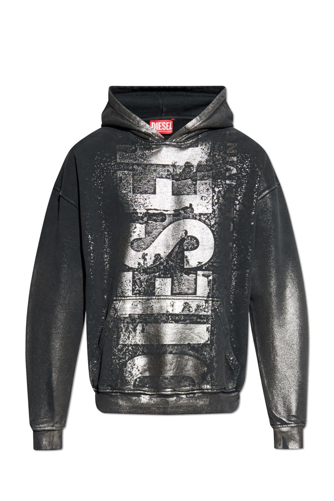 Shop Diesel S-boxt-hood-q6 Logo-printed Hoodie