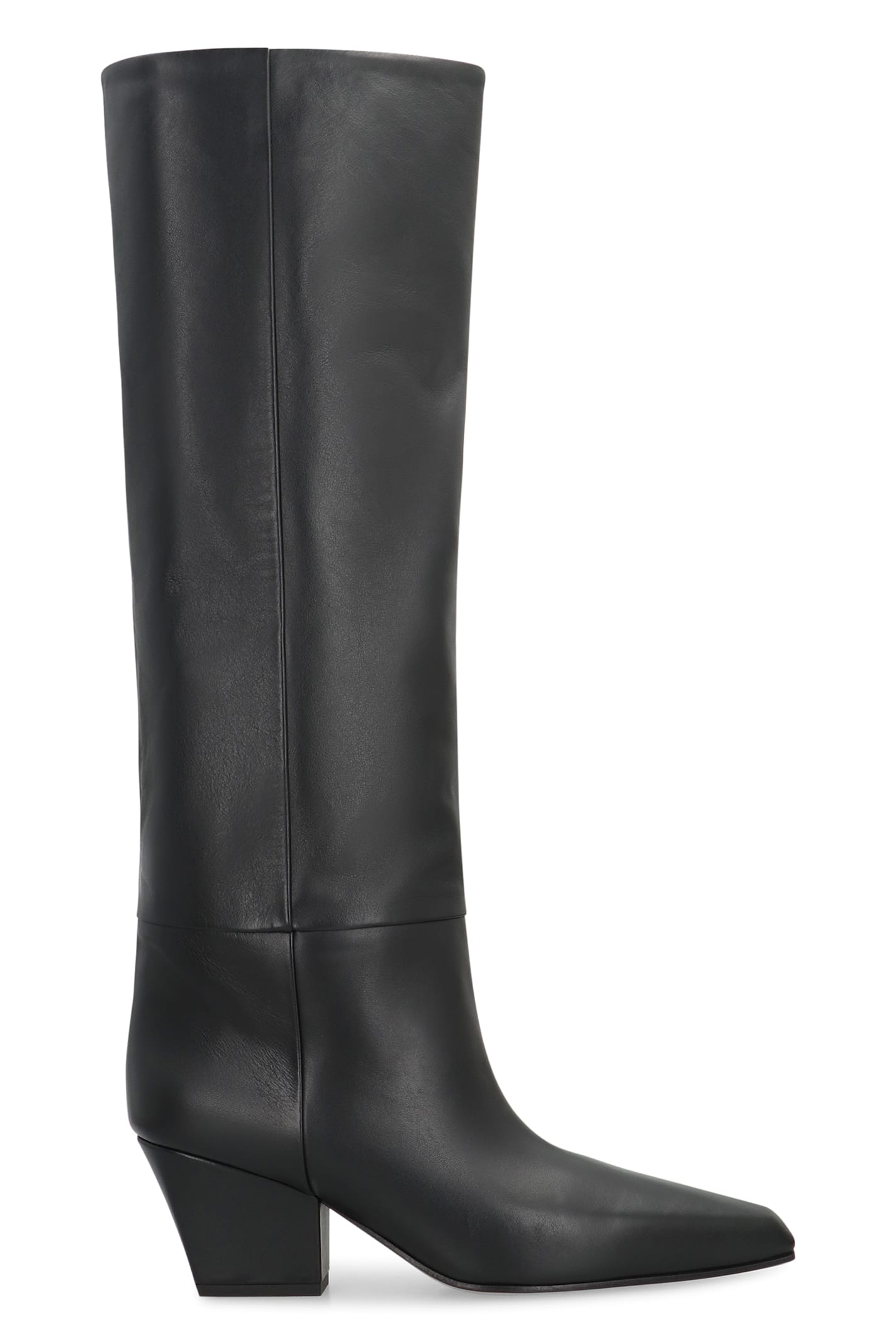 Paris Texas Jane Leather Boots In Black