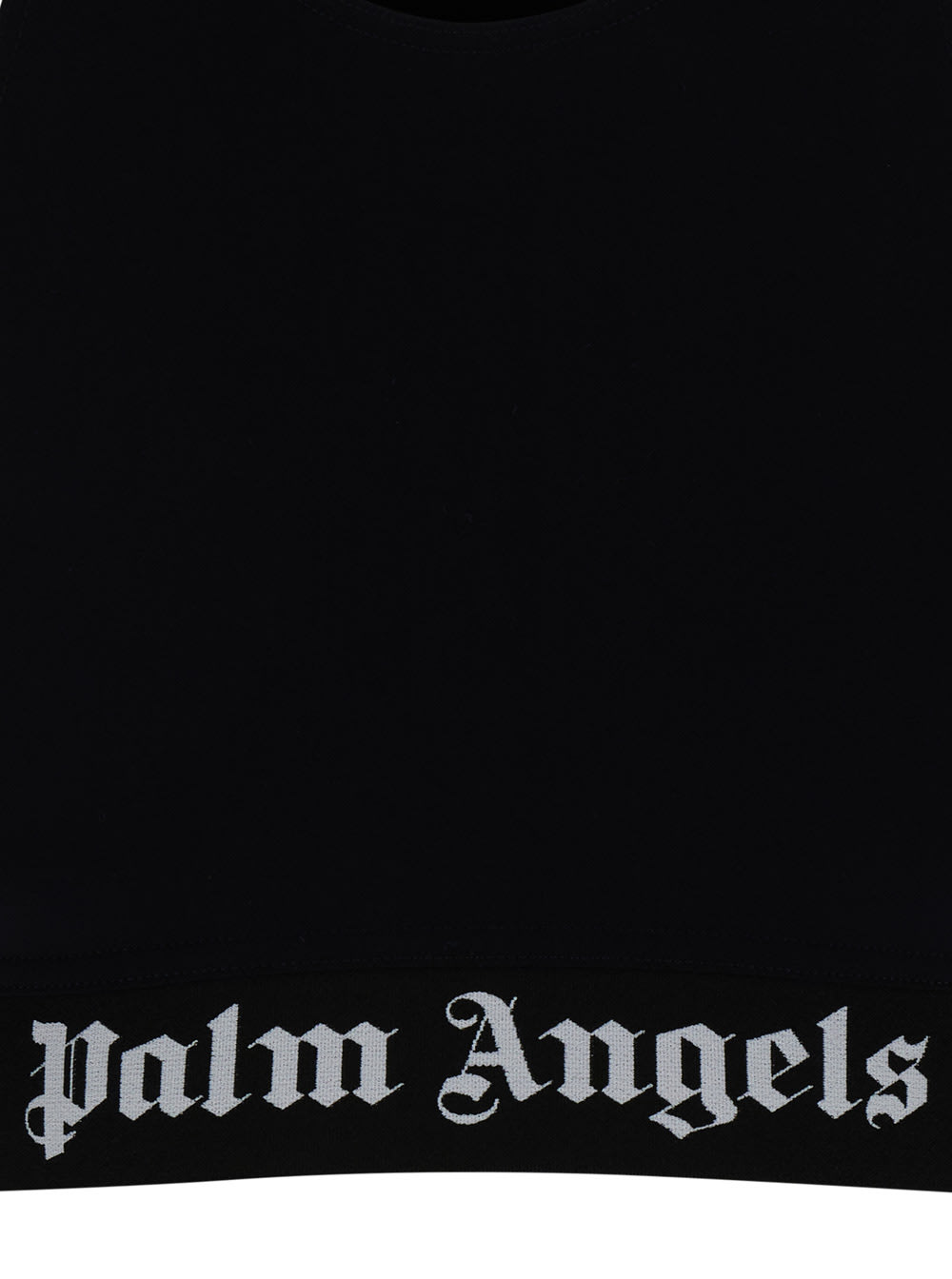 Shop Palm Angels Logo Sport Top Black White