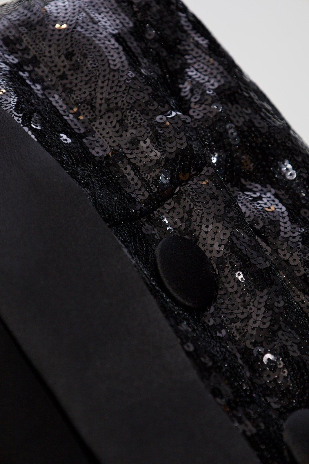 BALMAIN SEQUINNED COLLARED BLAZER