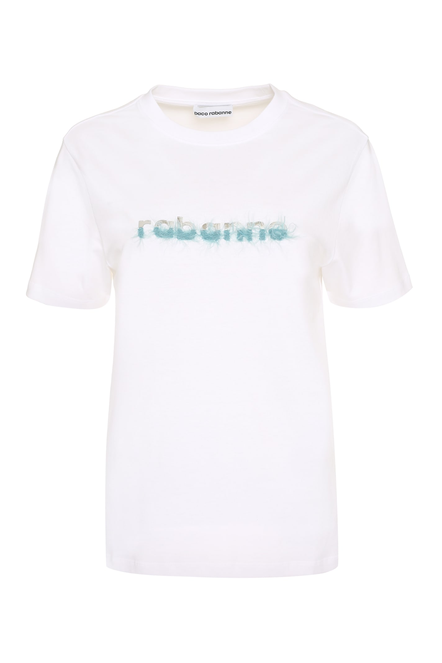Rabanne Cotton Crew-neck T-shirt In White