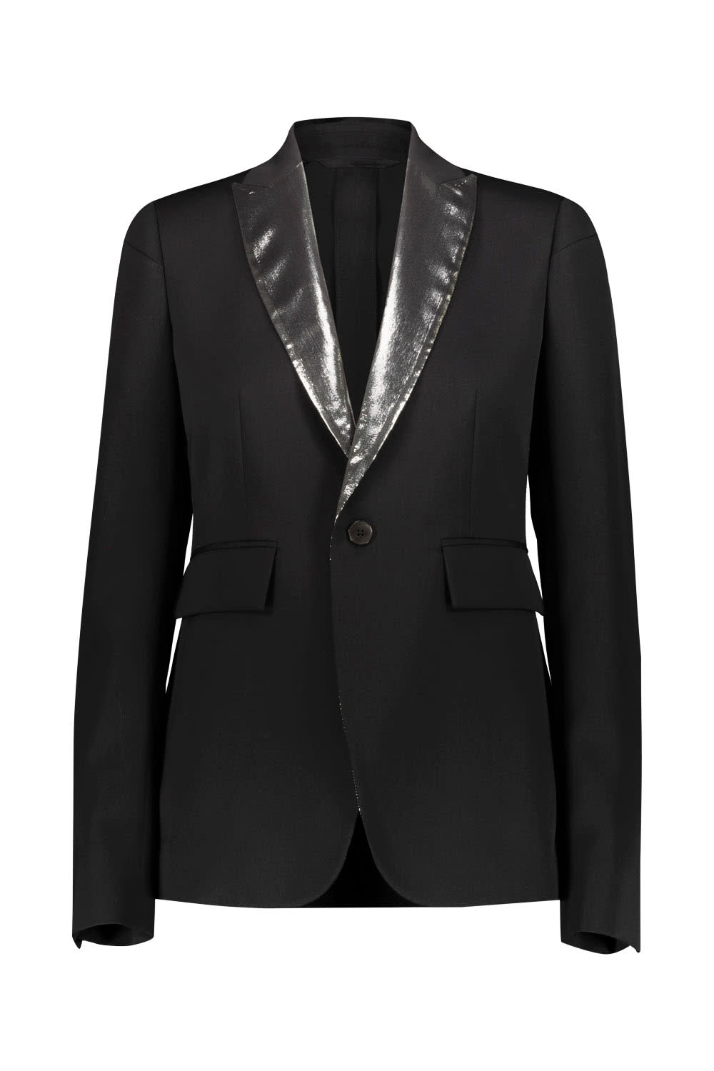 Shop Sapio N°55 Gabardine Smoking Jacket In Black