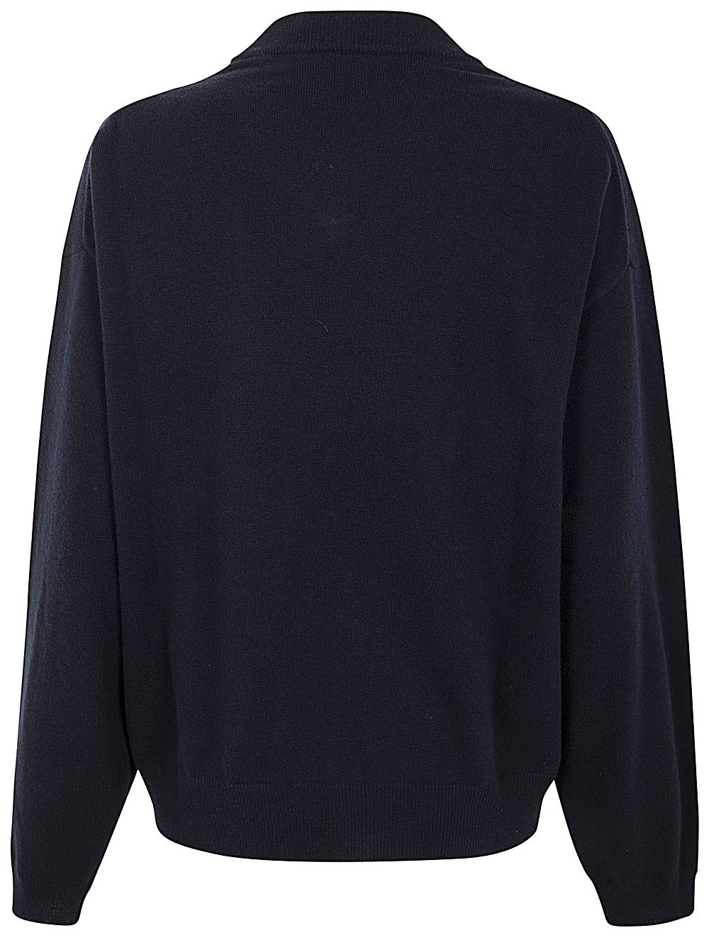 Shop Studio Nicholson 12gg V Neck In Darkest Navy