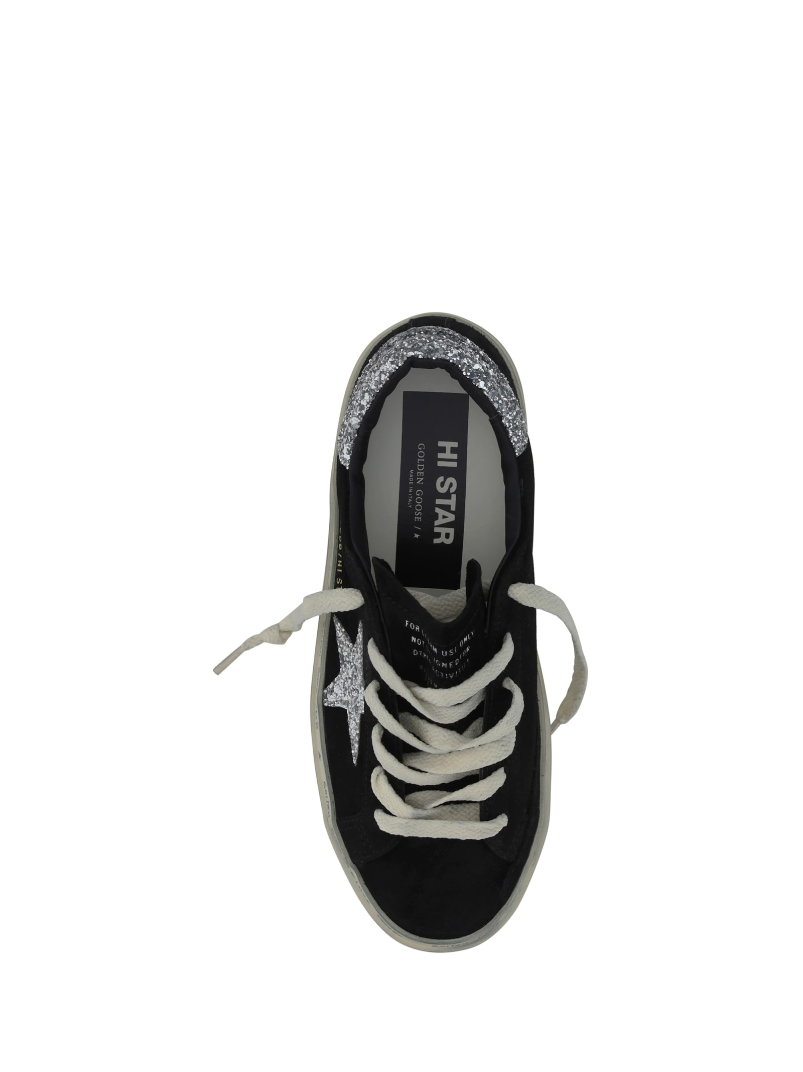 Shop Golden Goose Hi Star Sneakers In Black