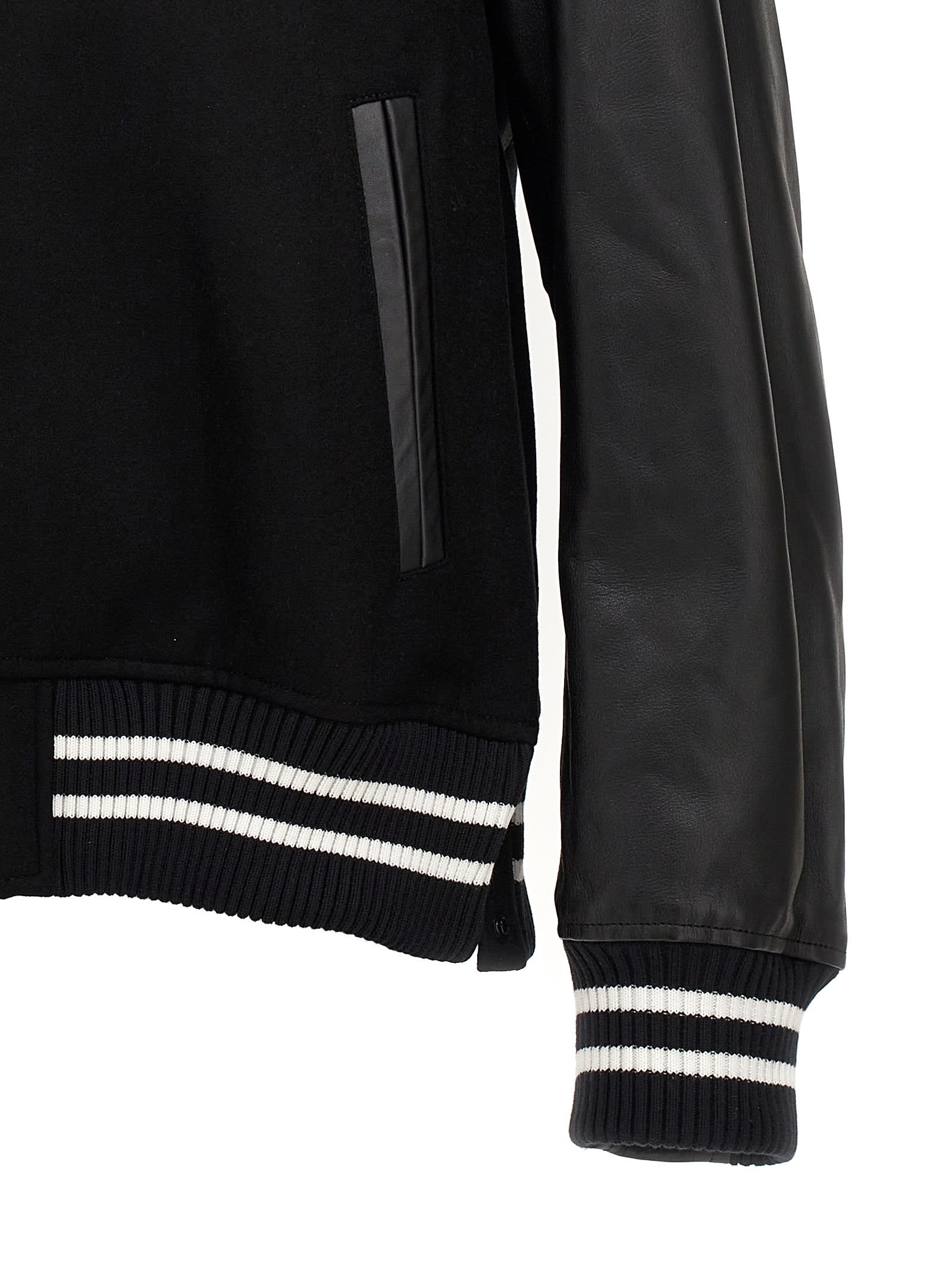 Shop Sacai Gonz Bomber Jacket In Black