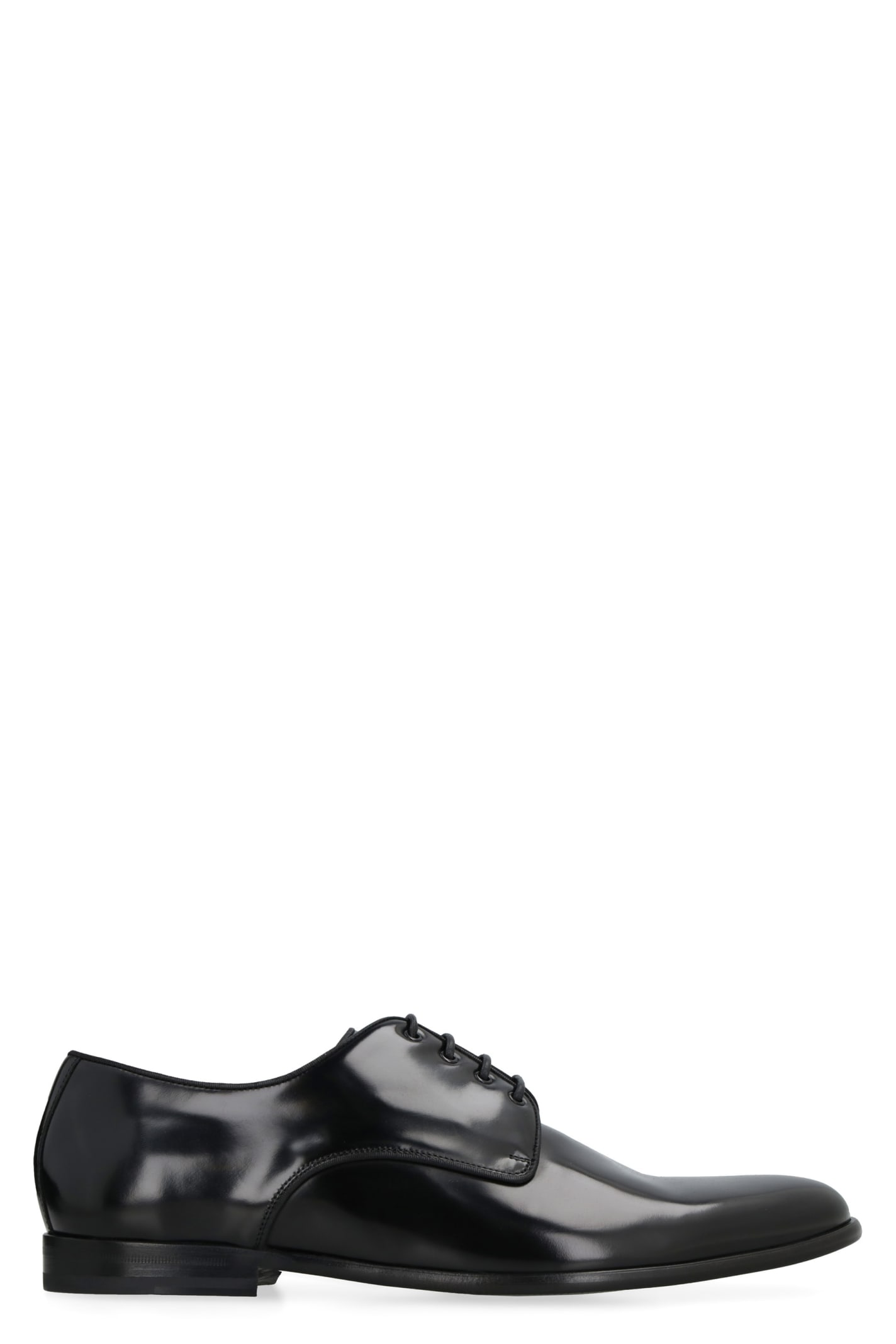 Shop Dolce & Gabbana Leather Lace-up Derby Shoes In Black