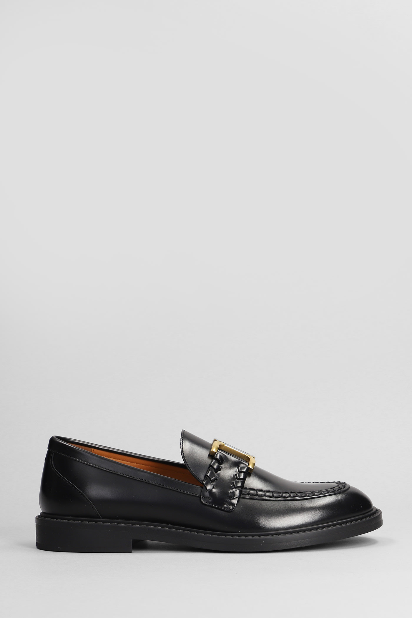 Shop Chloé Mercie Loafers In Black Leather