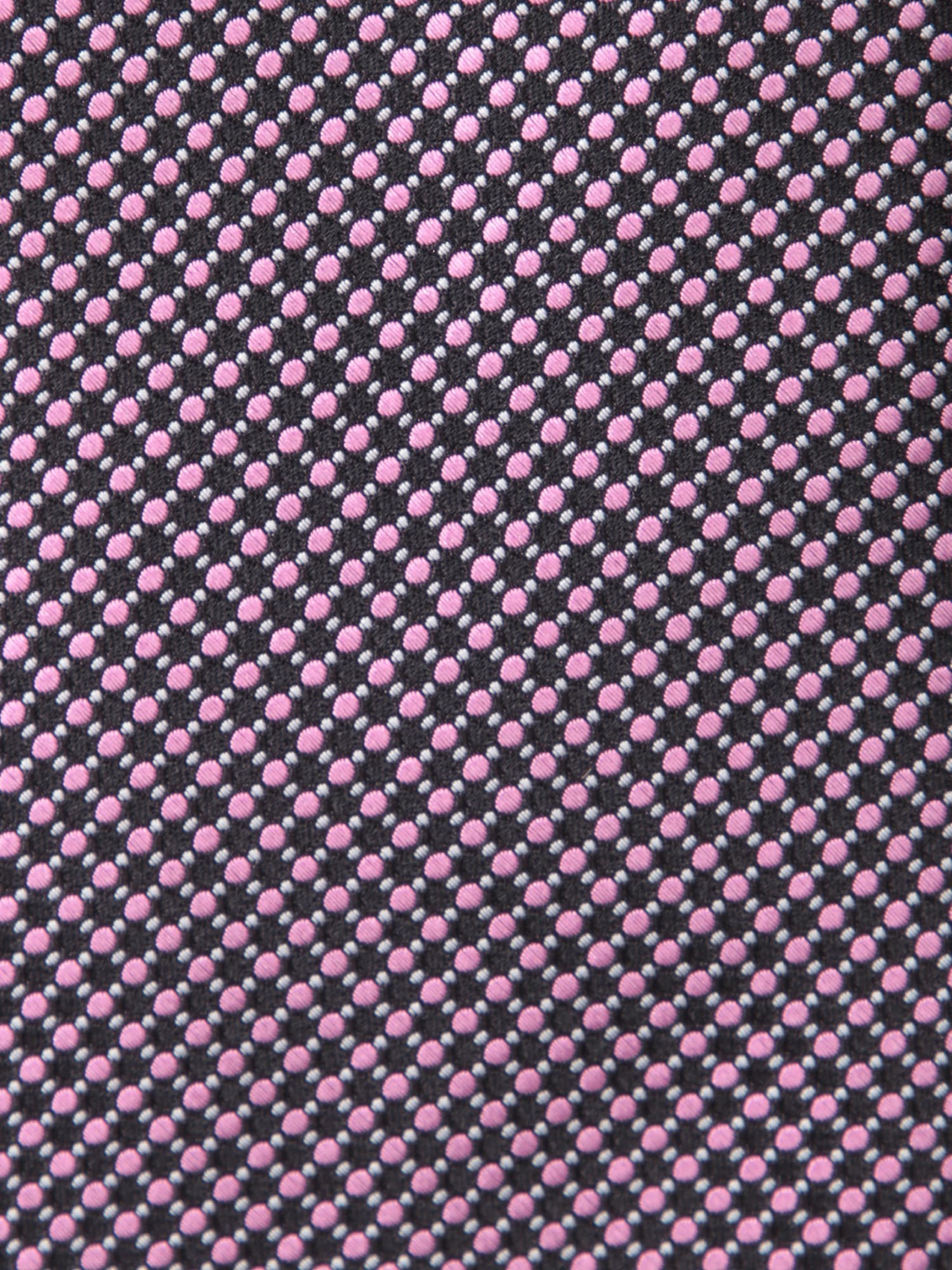 Shop Tom Ford Silk Tie In Black/pink Micro Pattern 8cm